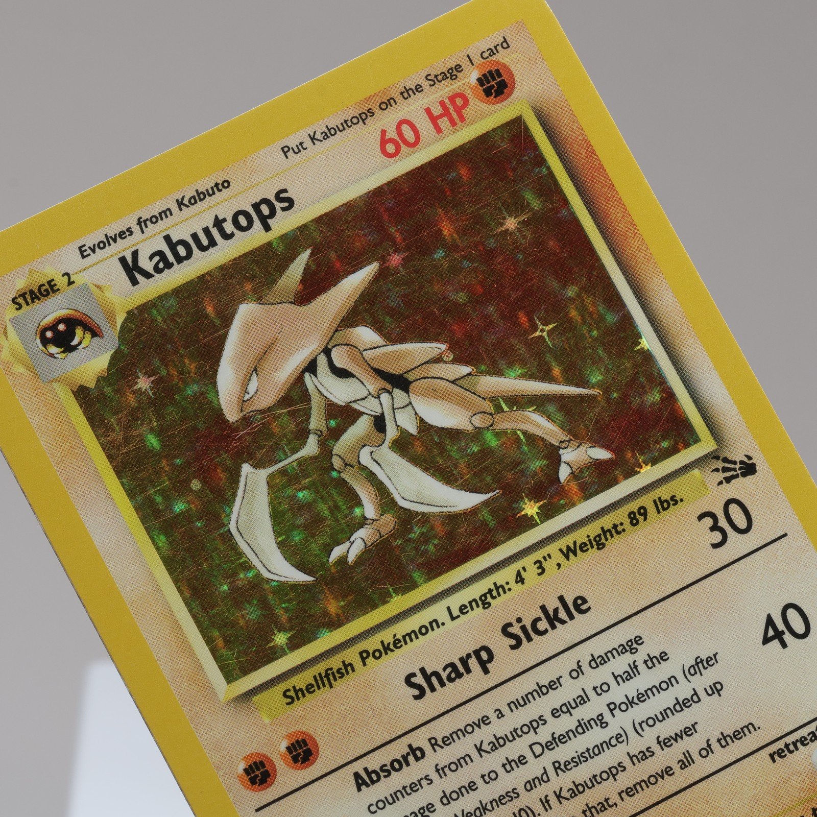 Pokemon TCG Kabutops 962 Fossil Holo Rare WOTC 1999 EXC 167950659027