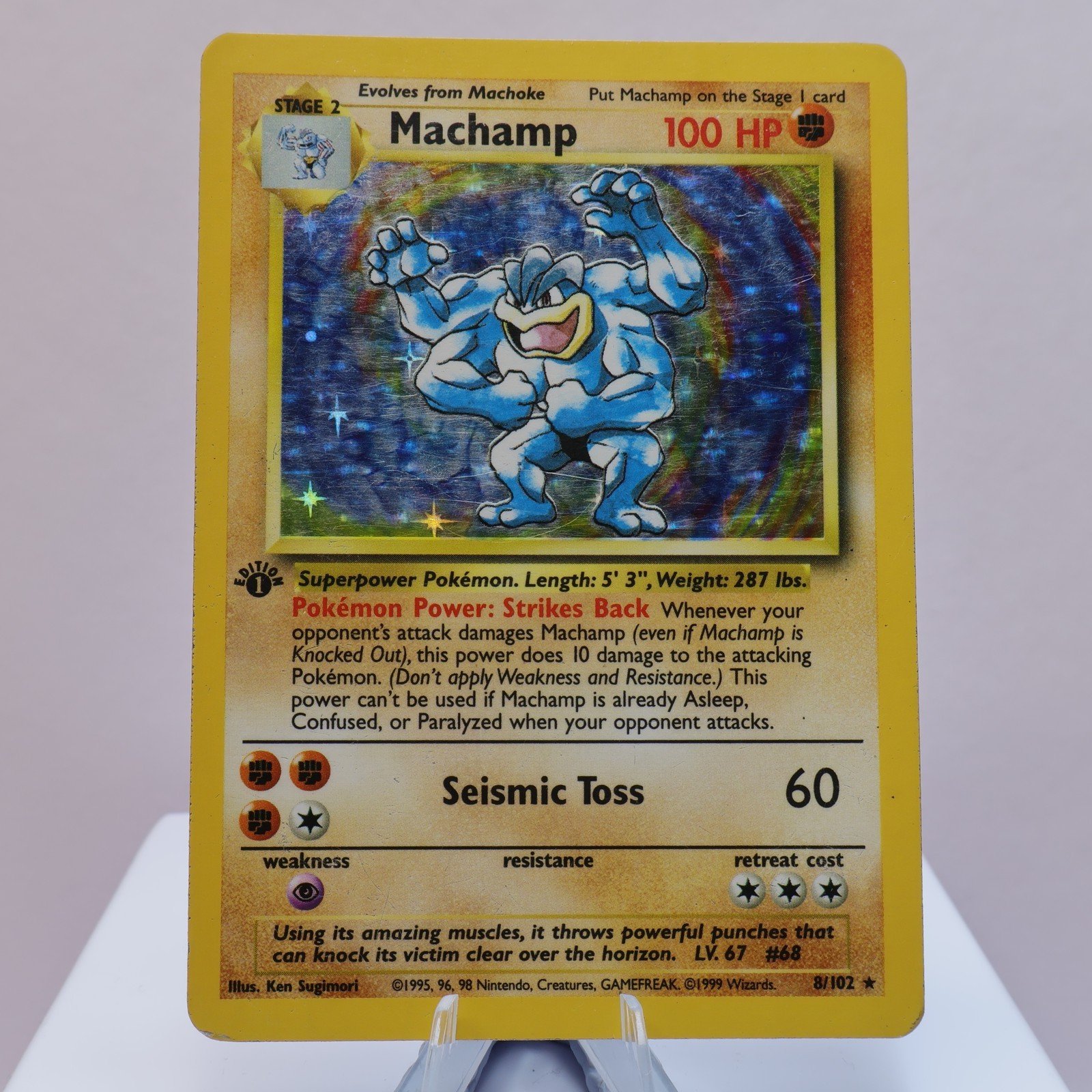 Pokemon TCG Machamp 8102 Base Set Holo Rare WOTC 1999 HP 167830364497 2