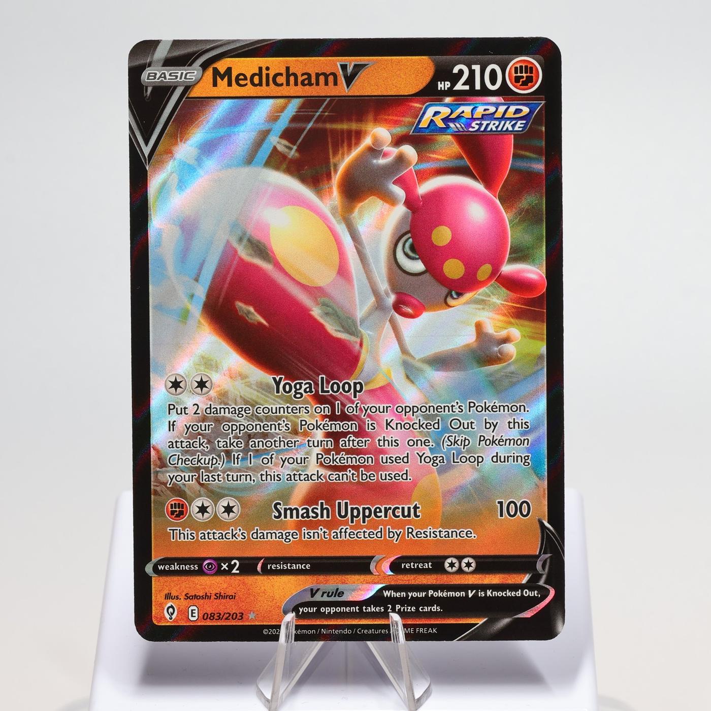 Pokemon TCG Medicham V 83203 Evolving Skies V Rare NM 168287250377 2
