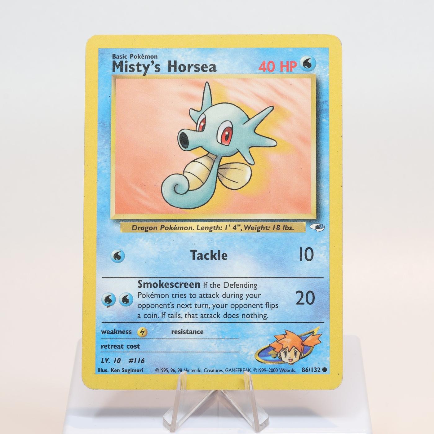 Pokemon TCG Mistys Horsea 86132 Gym Heroes Common WOTC MP 168232466107 2