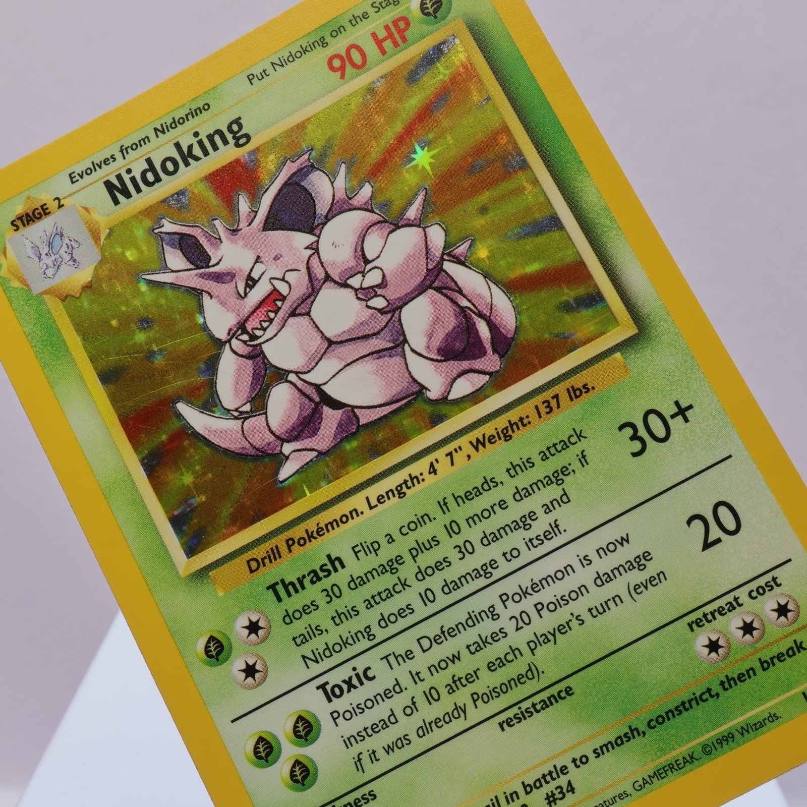 Pokemon TCG Nidoking 11102 Base Set Holo Rare WOTC 1999 EXCNM 167710747827