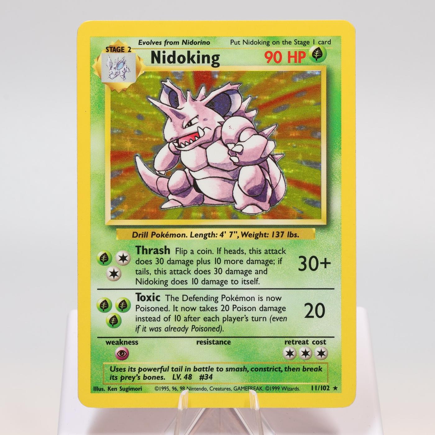Pokemon TCG Nidoking 11102 Base Set Holo Rare WOTC EXC 168421188087 2