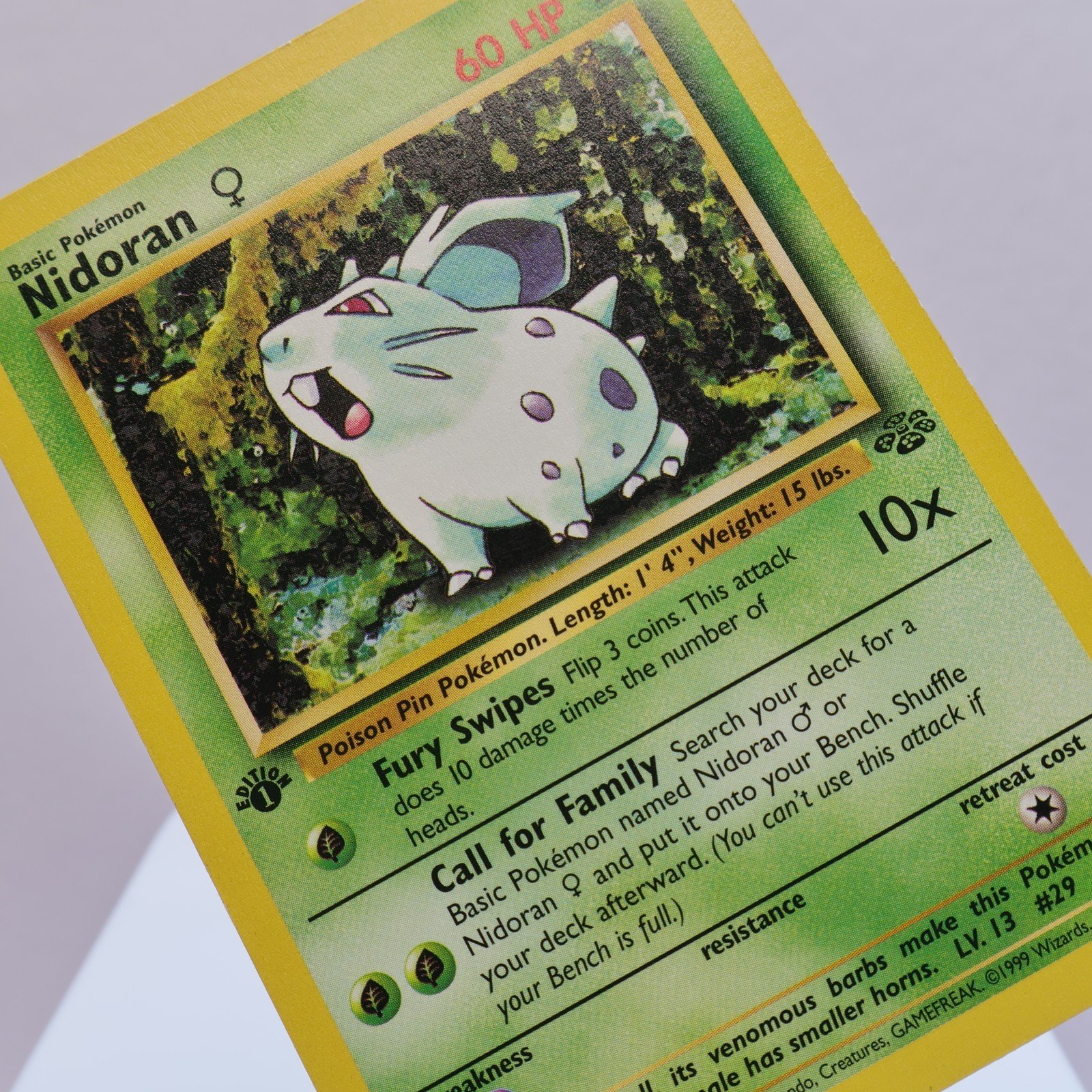 Pokemon TCG – Nidoran F 57/64 Jungle Common 1st Edition WOTC 1999 – LP