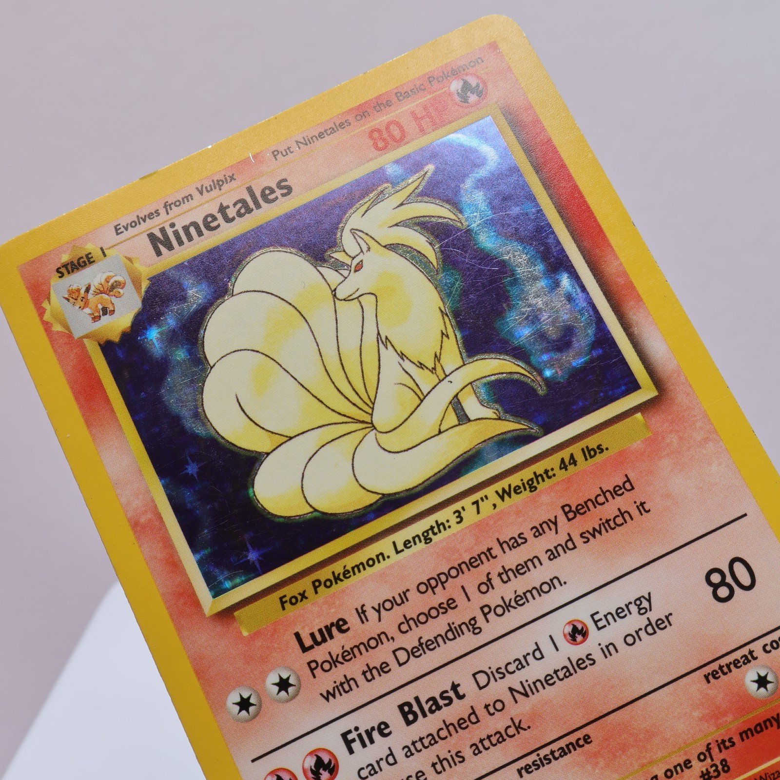 Pokemon TCG Ninetales 12102 Base Set Holo Rare WOTC 1999 MP 167830364467