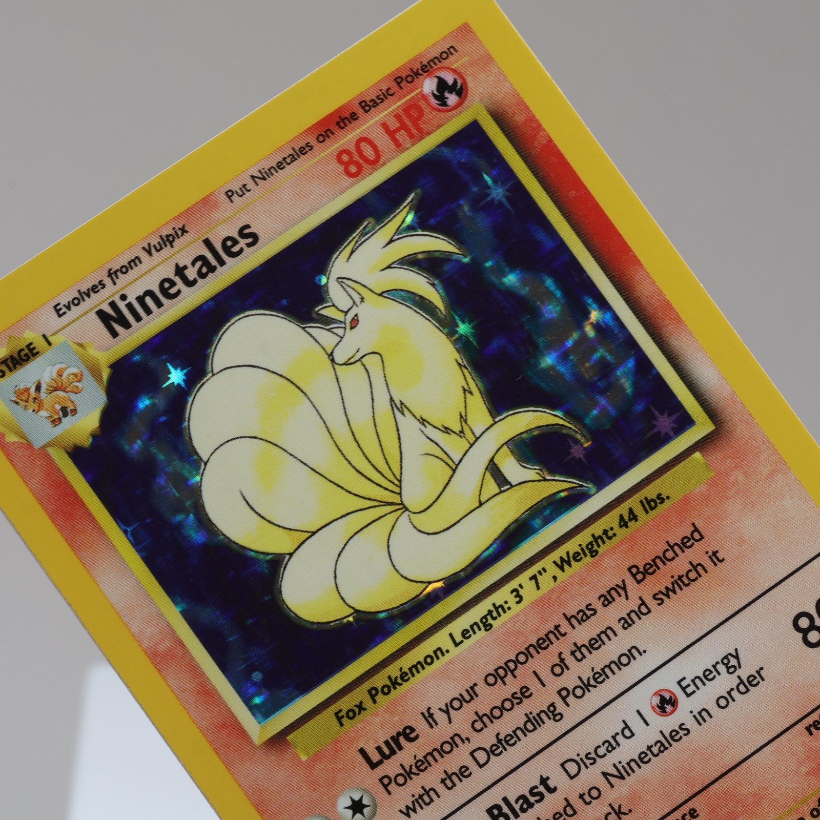 Pokemon TCG Ninetales 12102 Base Set Holo Rare WOTC 1999 NM 167950659077