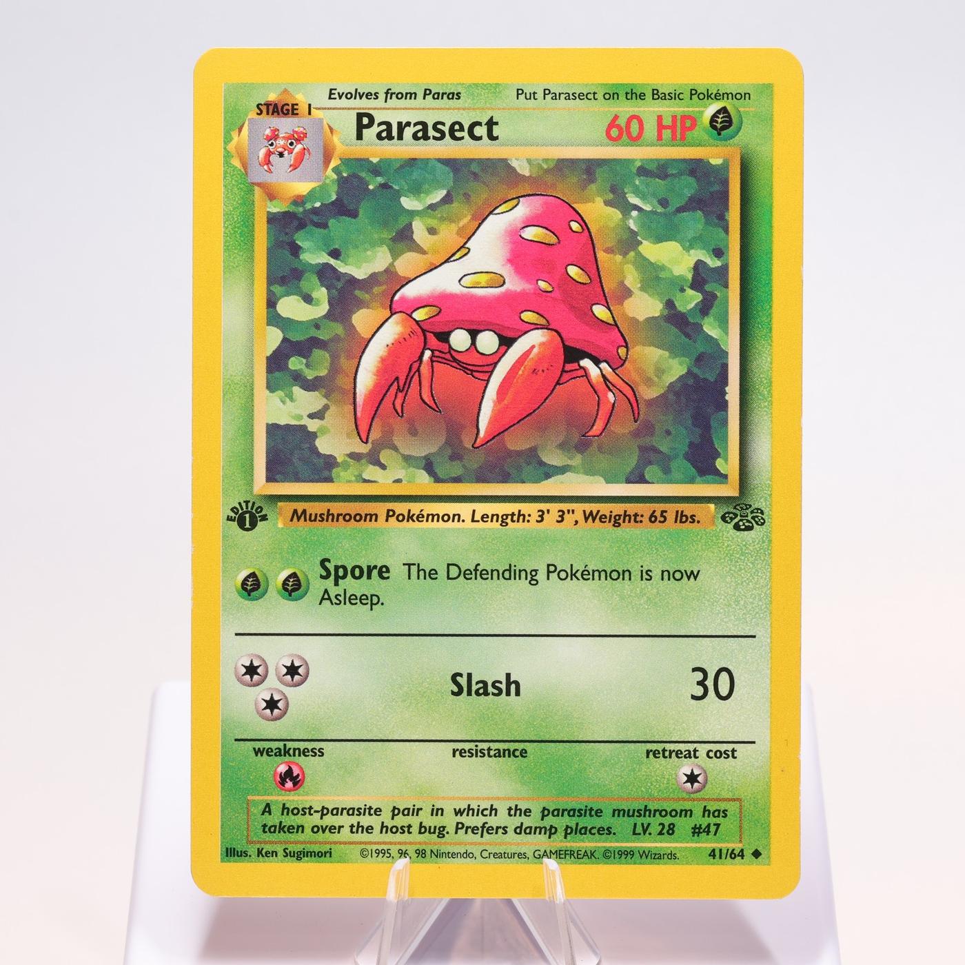 Pokemon TCG Parasect 4164 Jungle Uncommon 1st Edition WOTC EXC 168300703667 2