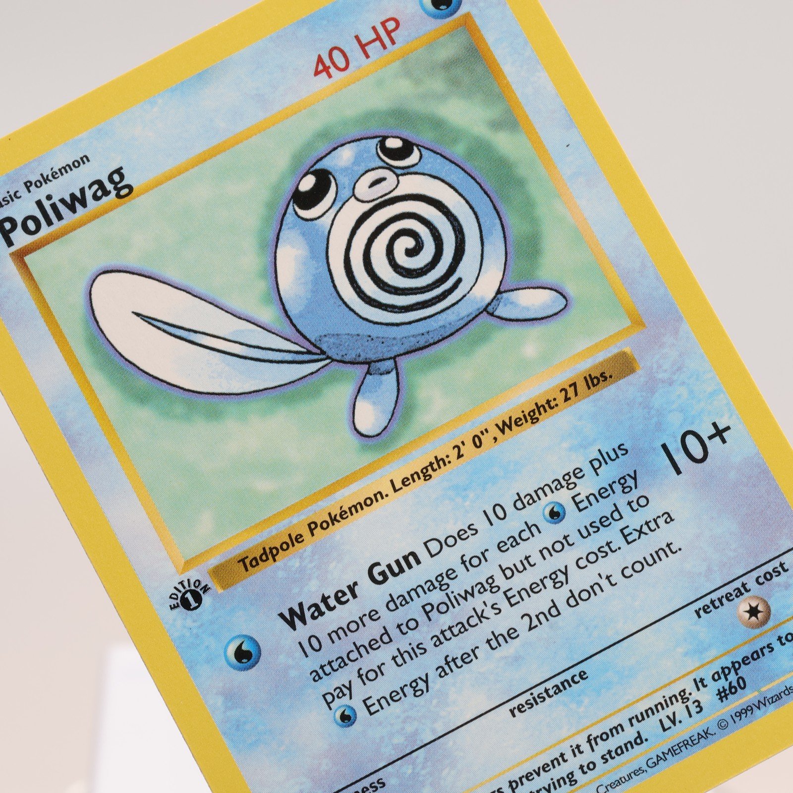 Pokemon TCG – Poliwag 59/102 Base Set Common 1st Edition WOTC 1999 – NM