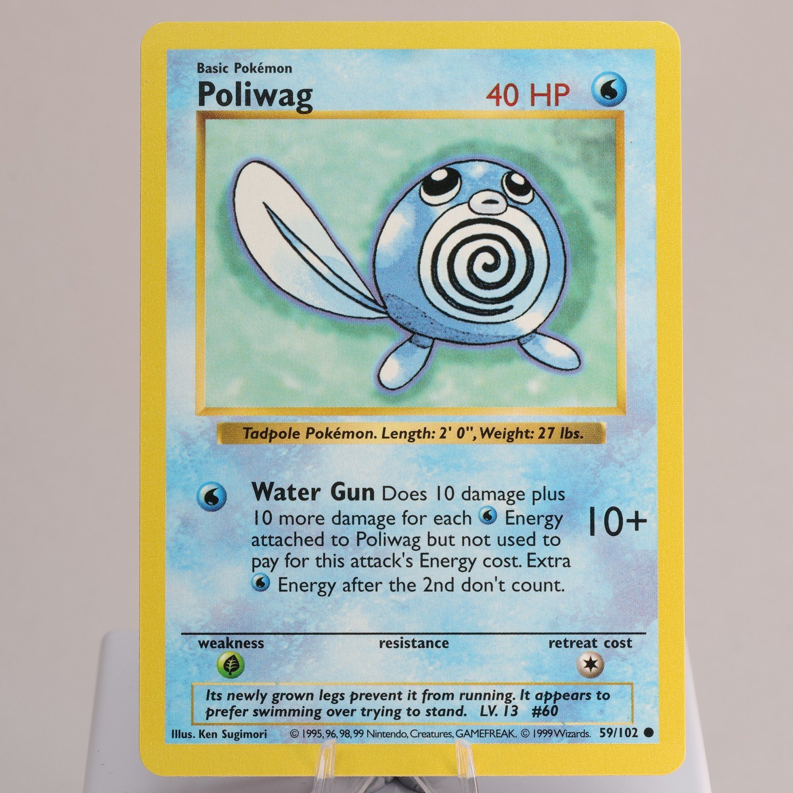 Pokemon TCG Poliwag 59102 Base Set Common Shadowless WOTC 1999 EXCNM 168006227417 2
