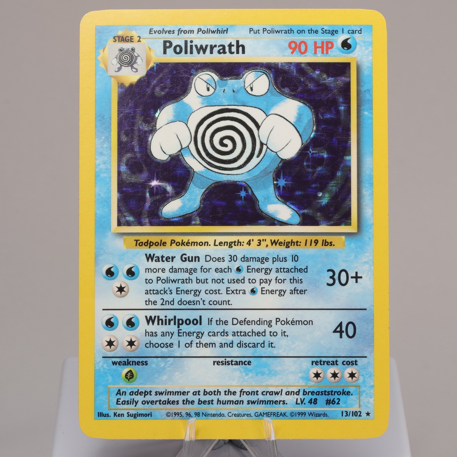 Pokemon TCG Poliwrath 13102 Base Set Holo Rare Indent 167965977937 2