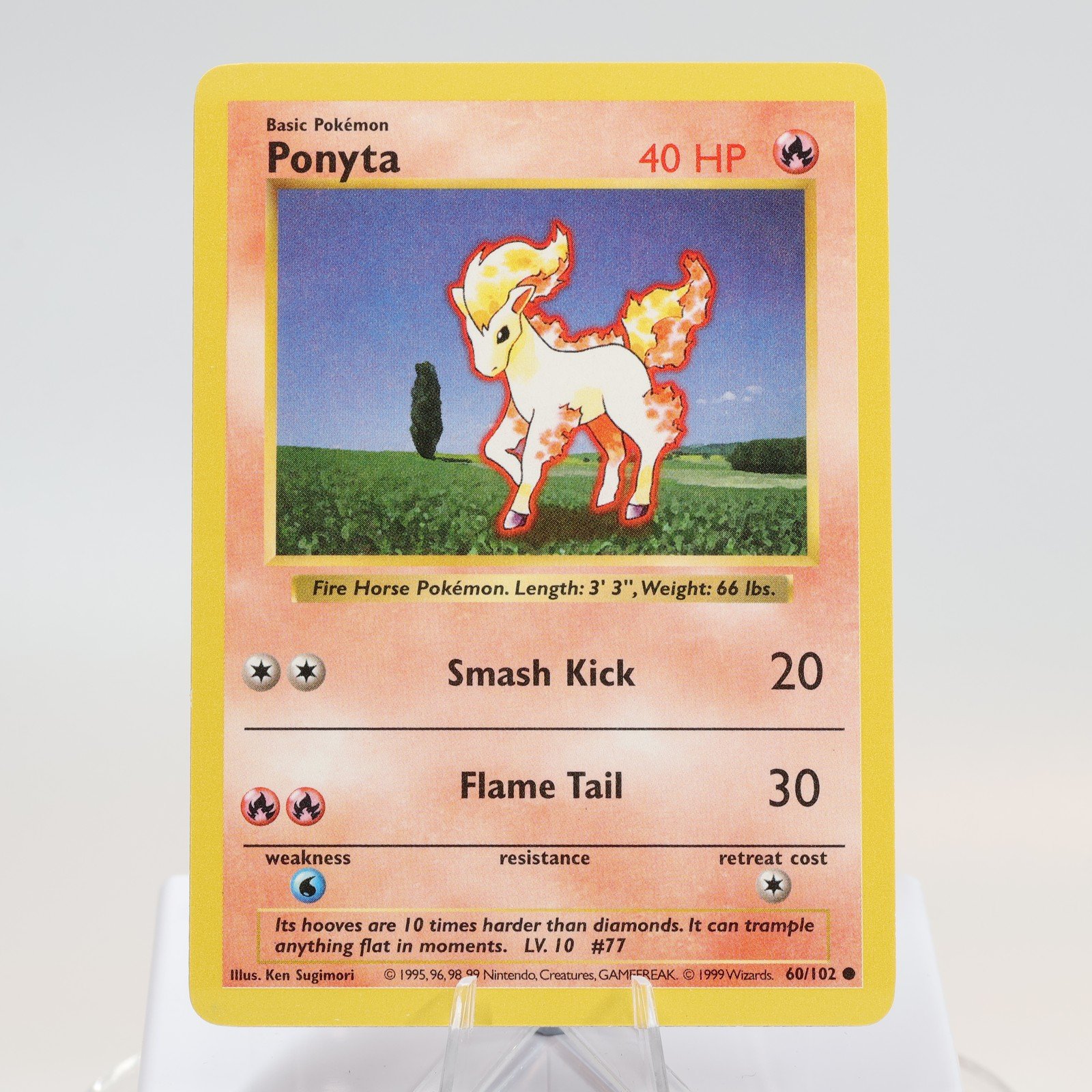 Pokemon TCG Ponyta 60102 Base Set Common Shadowless WOTC 1999 EXC 168144948217 2