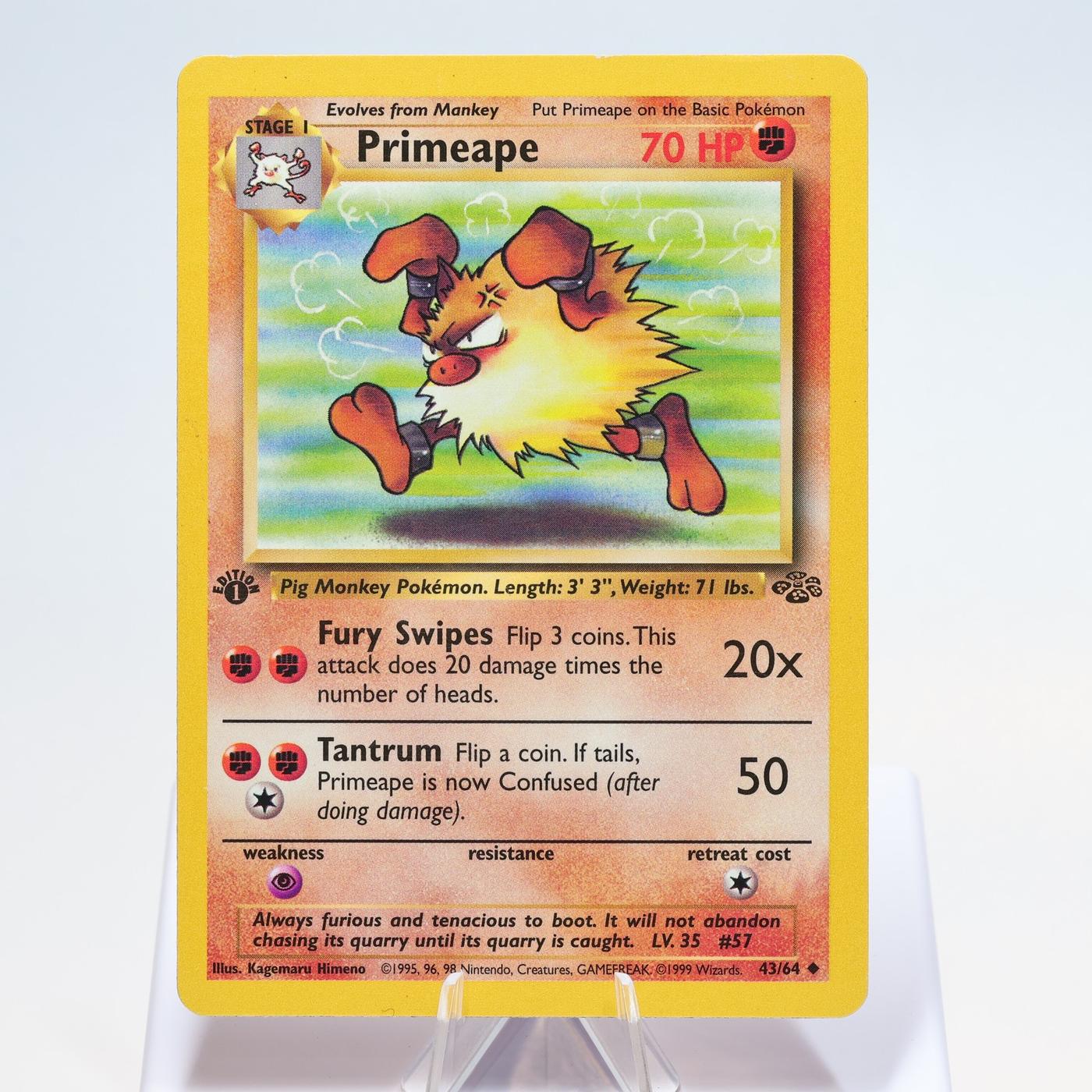 Pokemon TCG Primeape 4364 Jungle Uncommon 1st Edition WOTC 168300703697 2