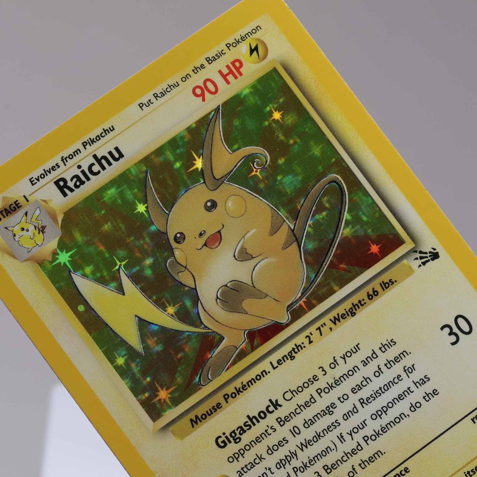 Pokemon TCG Raichu 1462 Fossil Holo Rare WOTC 1999 EXCNM 167950659097