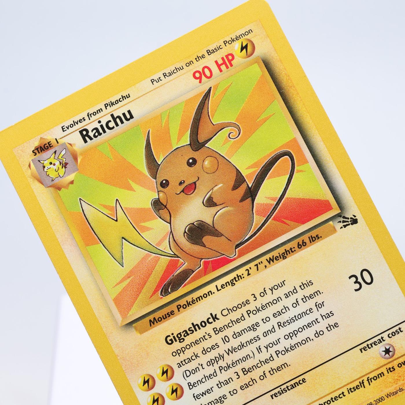 Pokemon TCG Raichu 2962 Fossil Rare WOTC EXC 168327252507