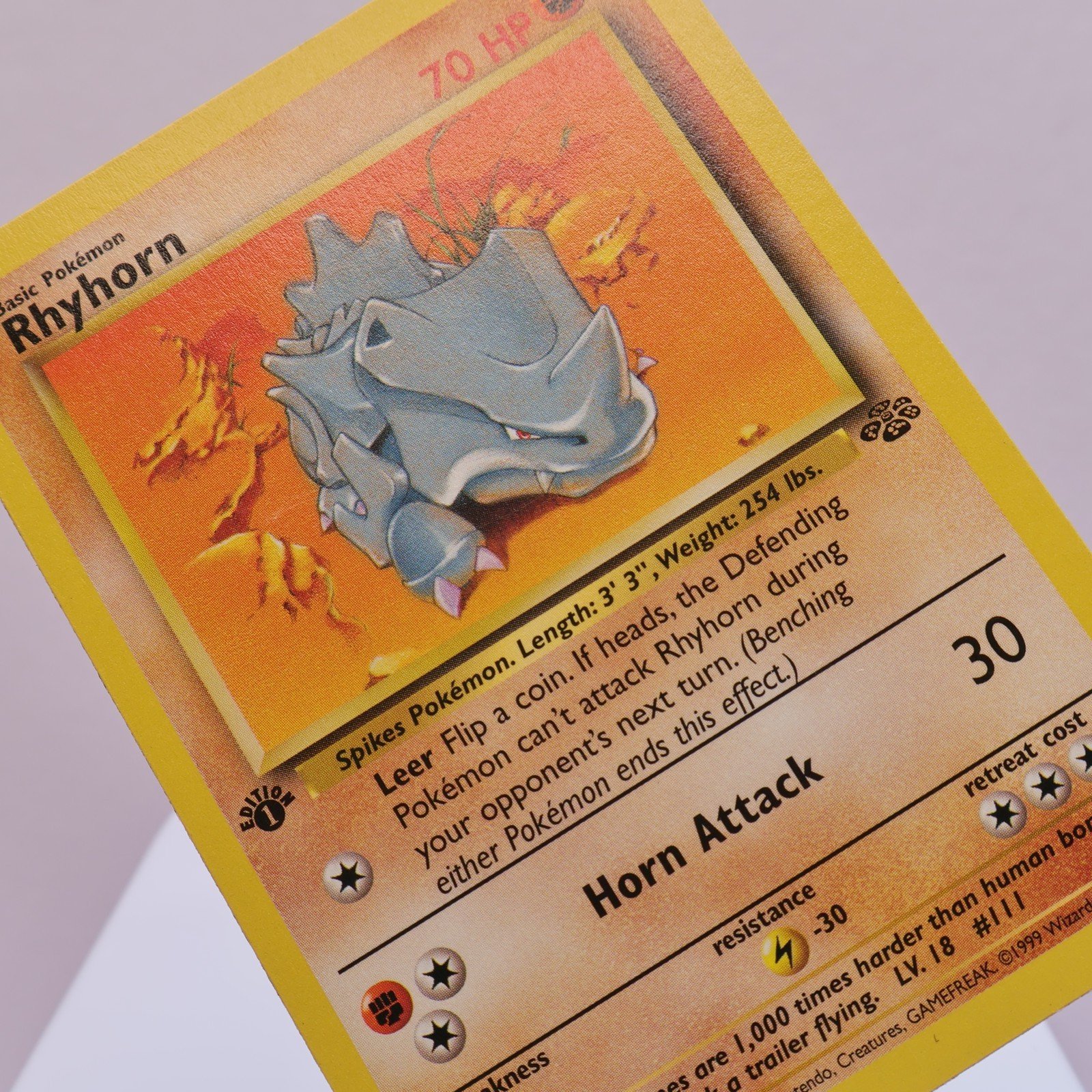 Pokemon TCG – Rhyhorn 61/64 Jungle Common 1st Edition WOTC 1999 – EXC/NM