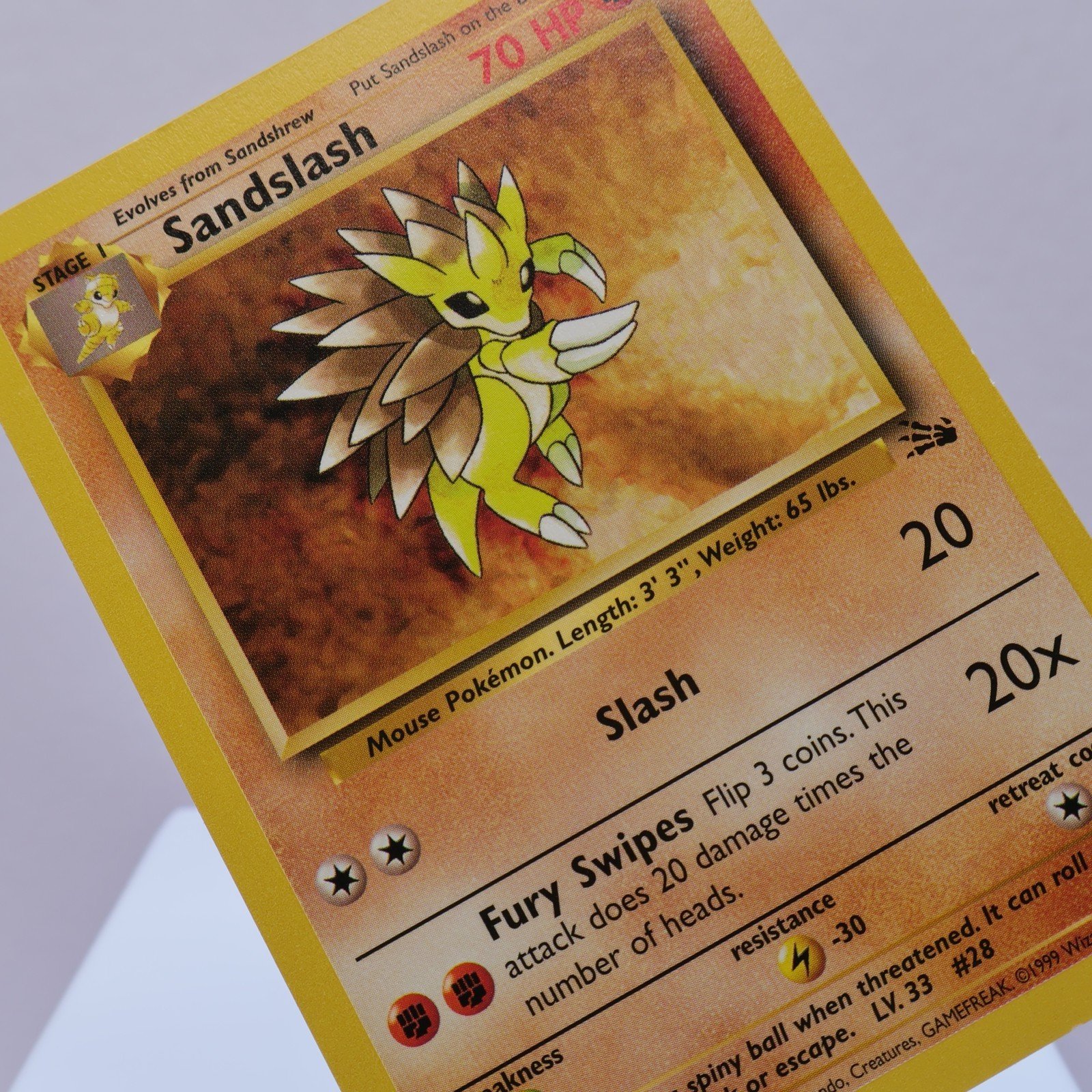 Pokemon TCG – Sandslash 41/62 Fossil Uncommon  WOTC 1999 – EXC/NM