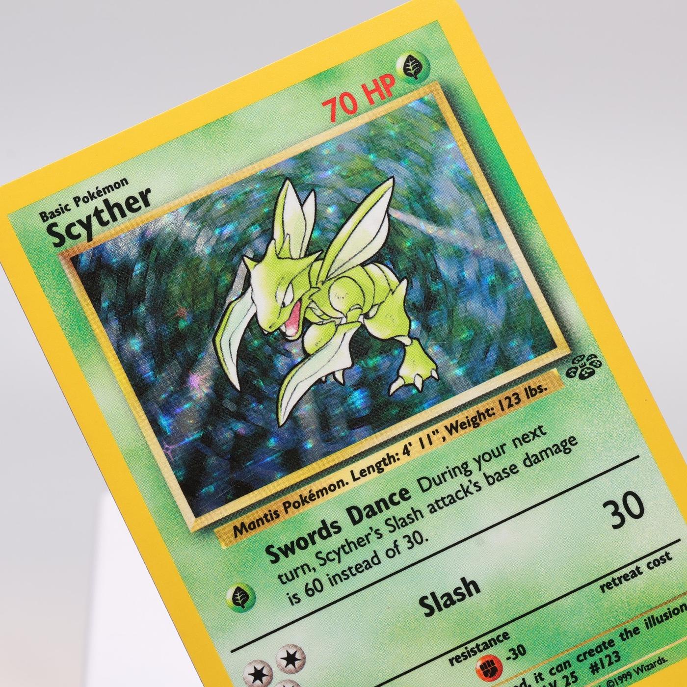 Pokemon TCG Scyther 1064 Jungle Holo Rare WOTC EXCNM 168421188147
