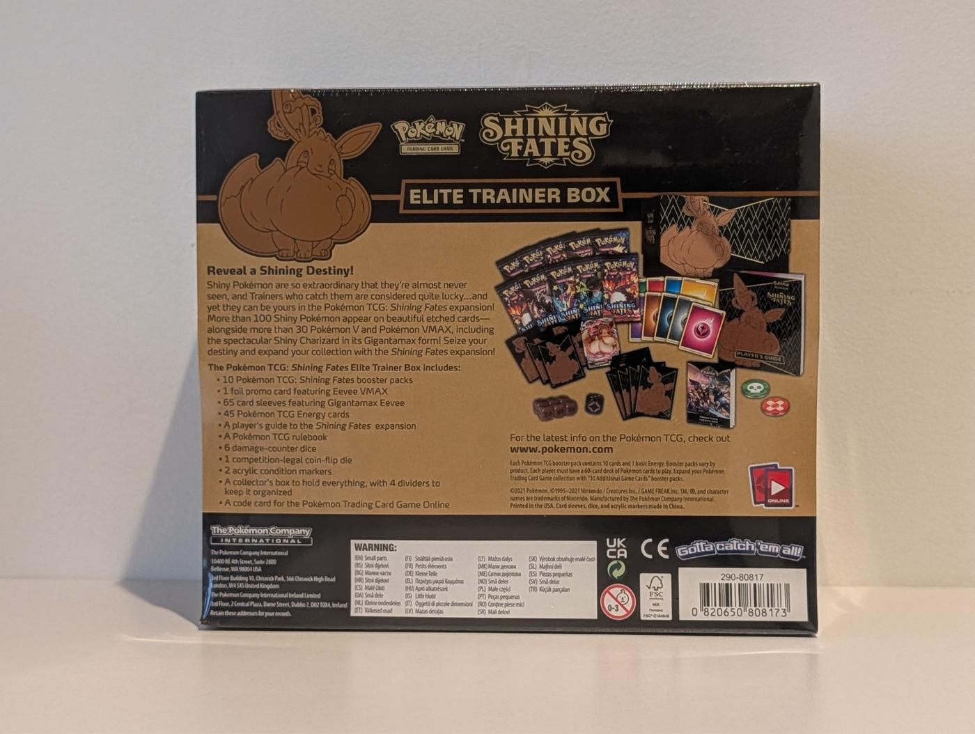 Pokemon TCG Shining Fates Elite Trainer Box ETB Factory Sealed 168599882317 2