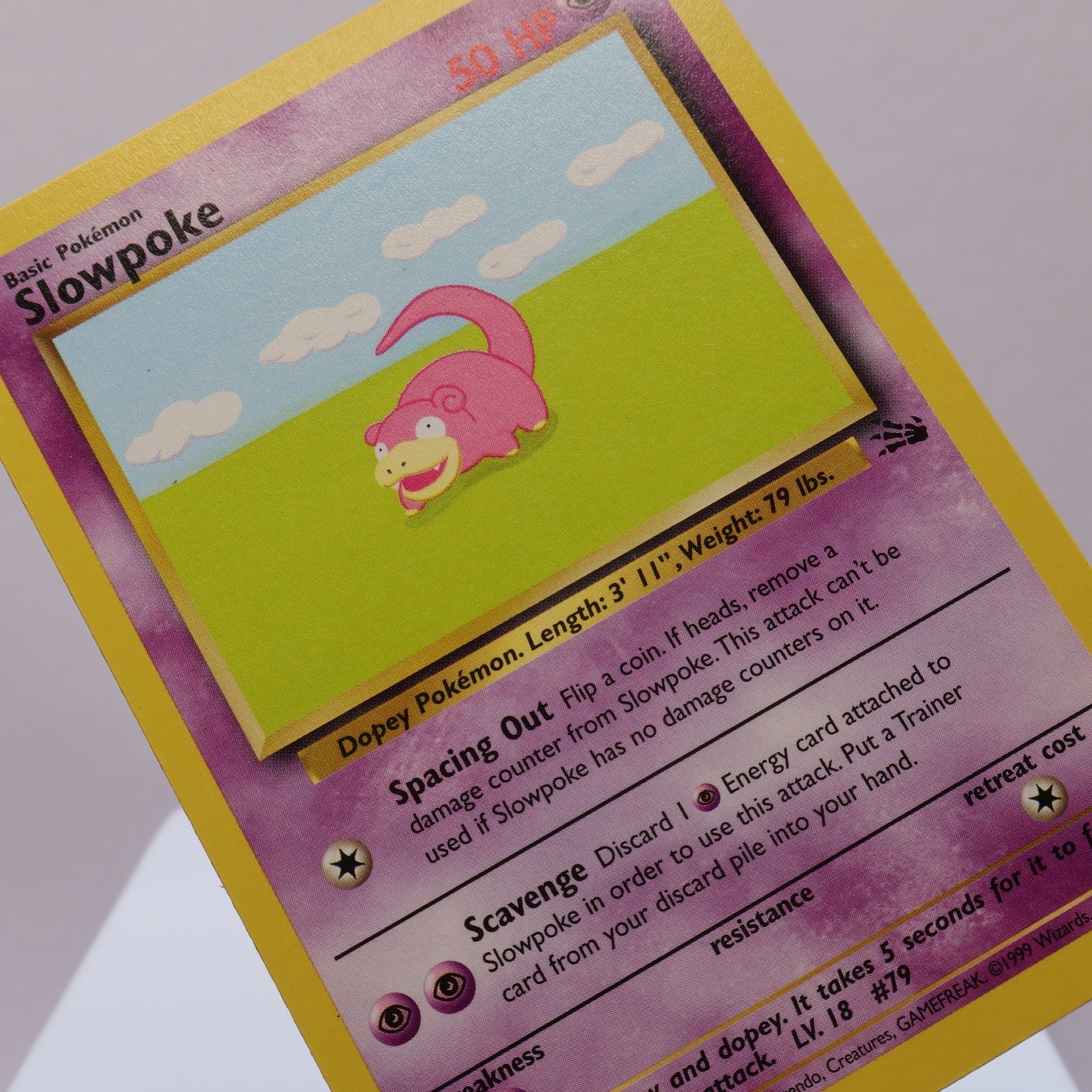 Pokemon TCG – Slowpoke 55/62 Fossil Common  WOTC 1999 – LP