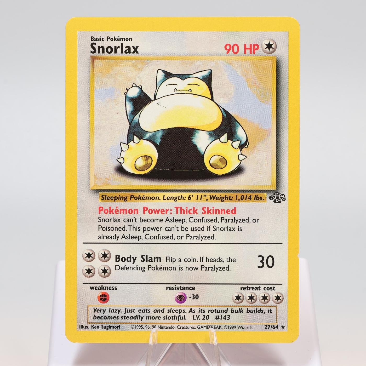 Pokemon TCG Snorlax 2764 Jungle Rare WOTC EXCNM 168421188137 2