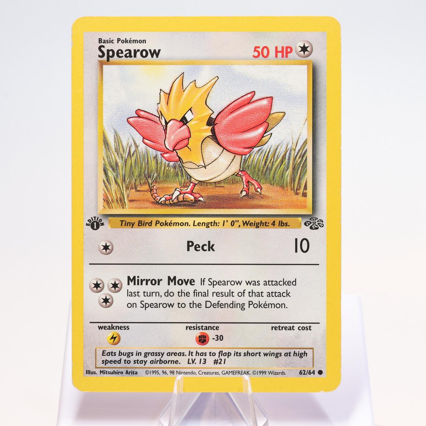Pokemon TCG Spearow 6264 Jungle Common 1st Edition WOTC LP 168300703687 2