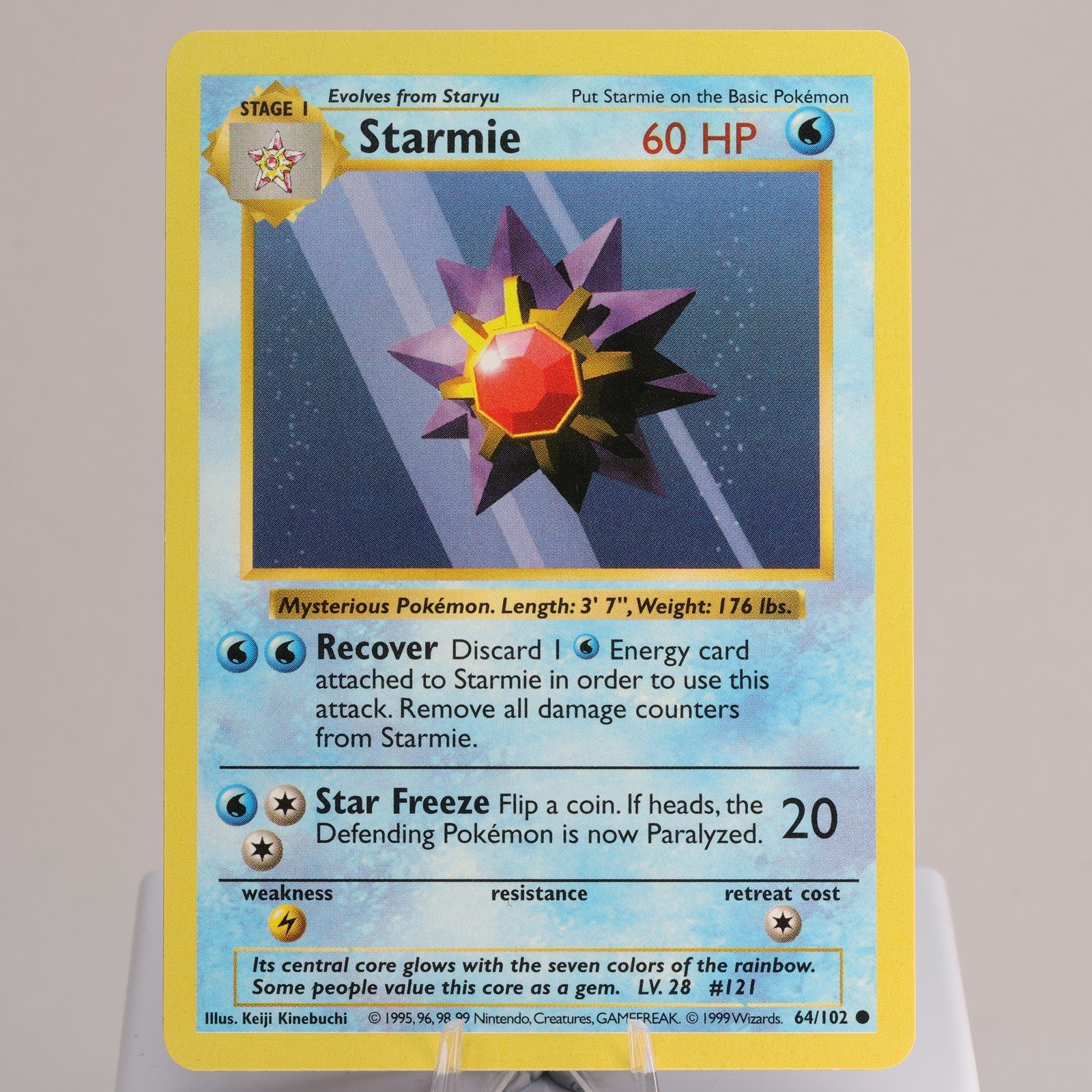 Pokemon TCG Starmie 64102 Base Set Common Shadowless WOTC 1999 EXCNM 168006227407 2