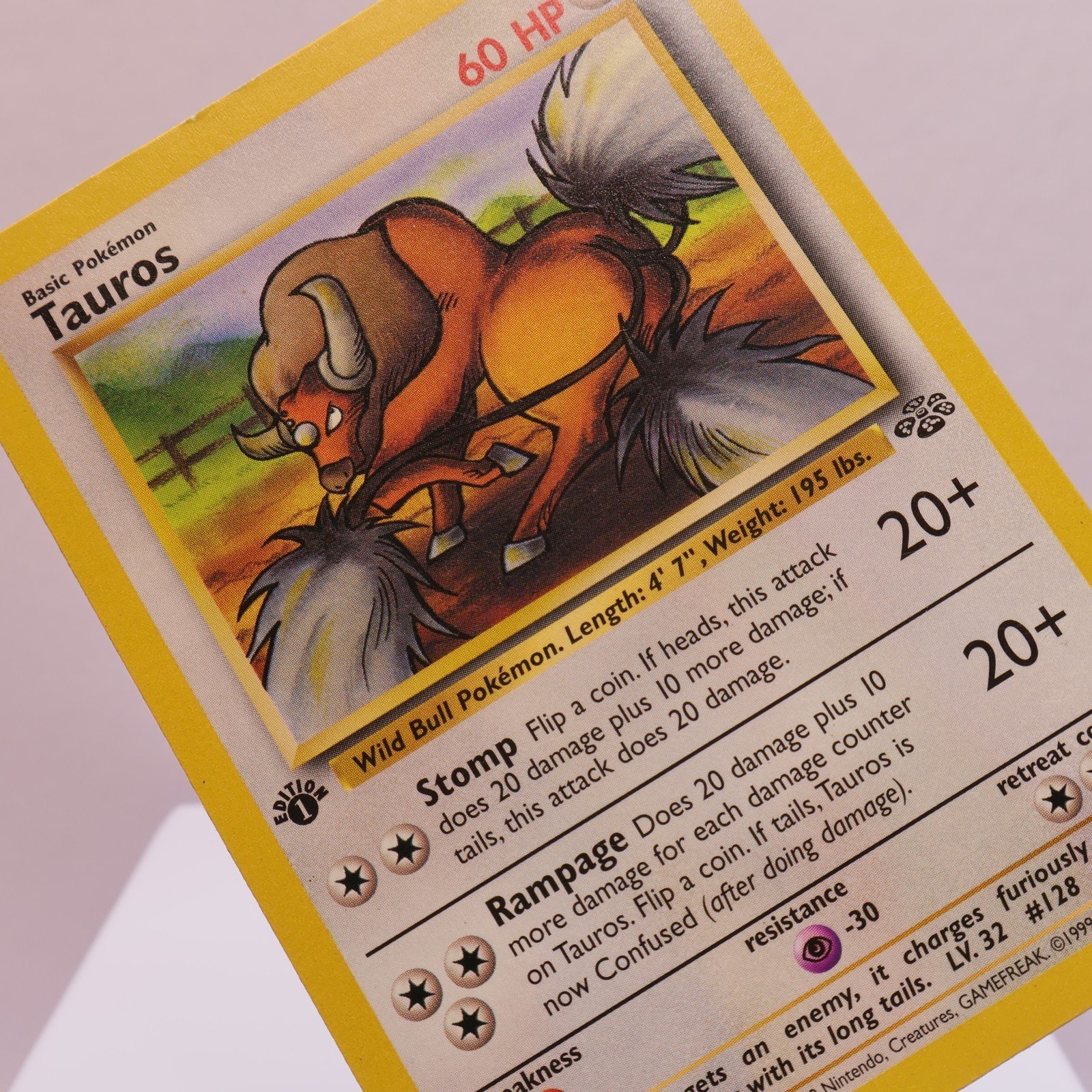 Pokemon TCG – Tauros 47/64 Jungle Uncommon 1st Edition WOTC 1999 – MP