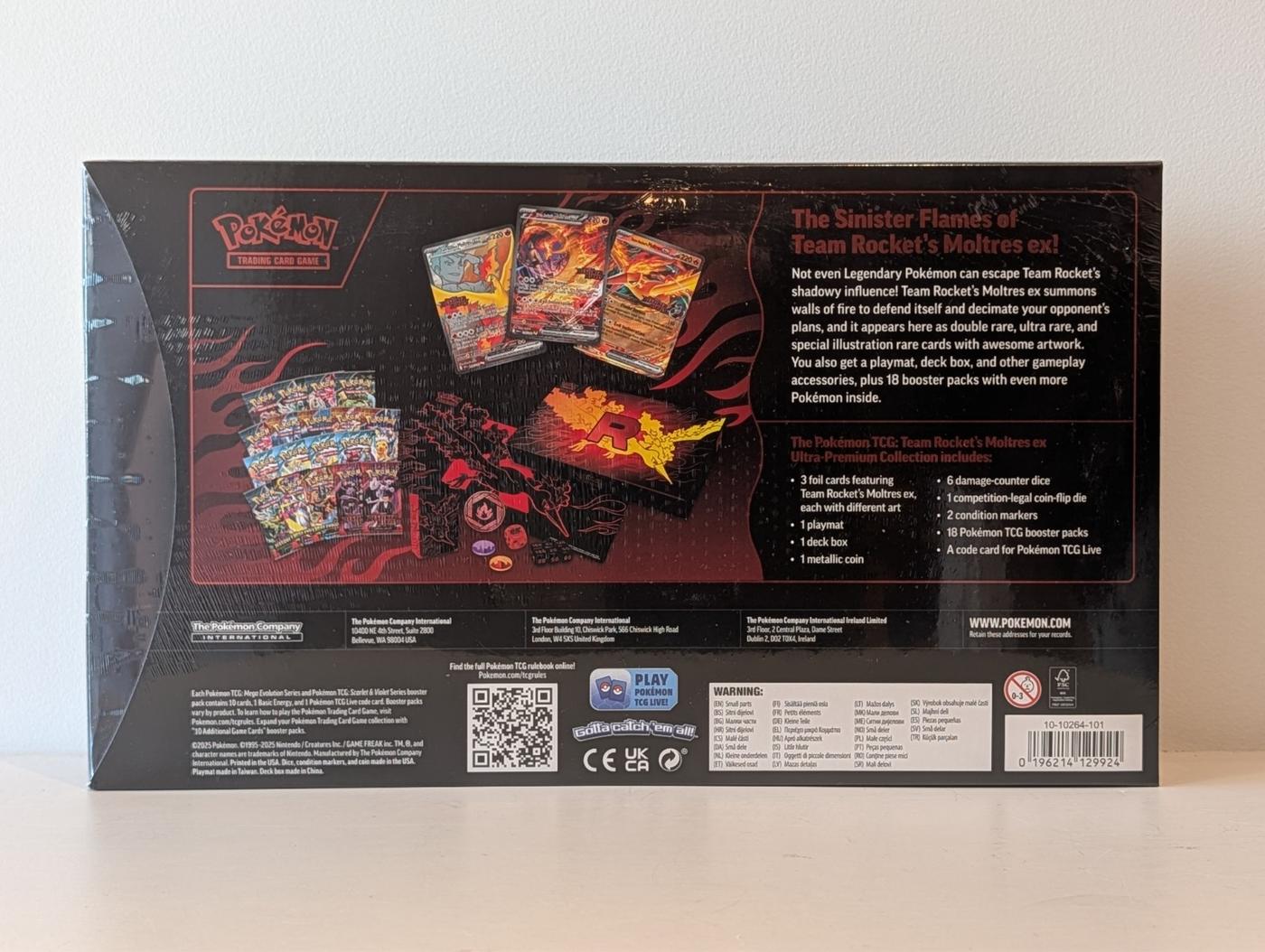 Pokemon TCG Team Rockets Moltres Ex Ultra Premium Collection Box UPC SEALED 168579726547 2