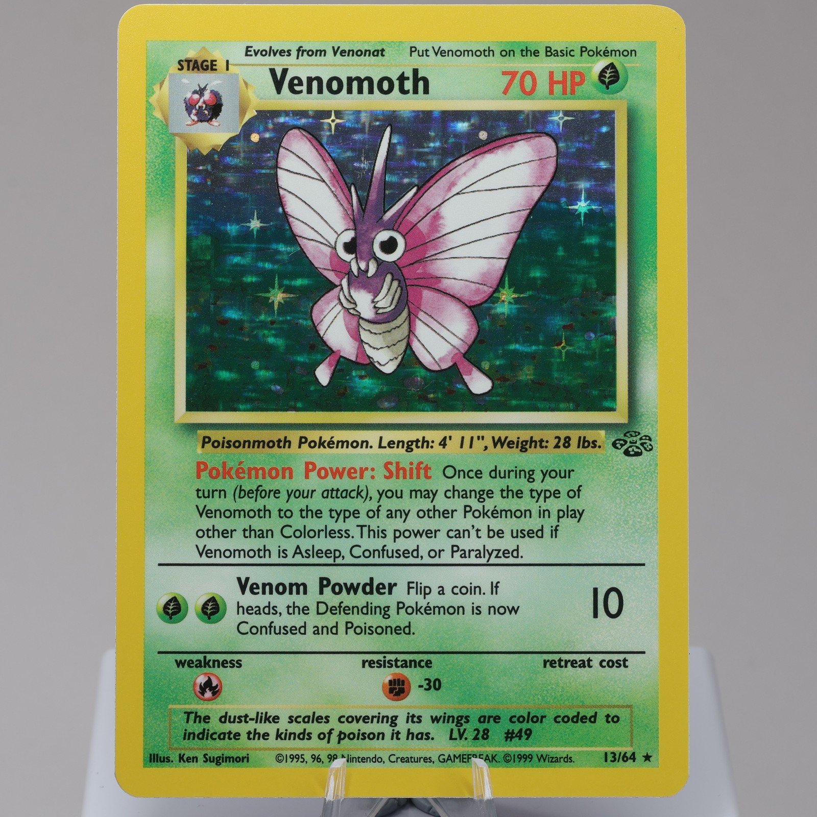 Pokemon TCG Venomoth 1364 Jungle Holo Rare WOTC 1999 NM 167950659107 2