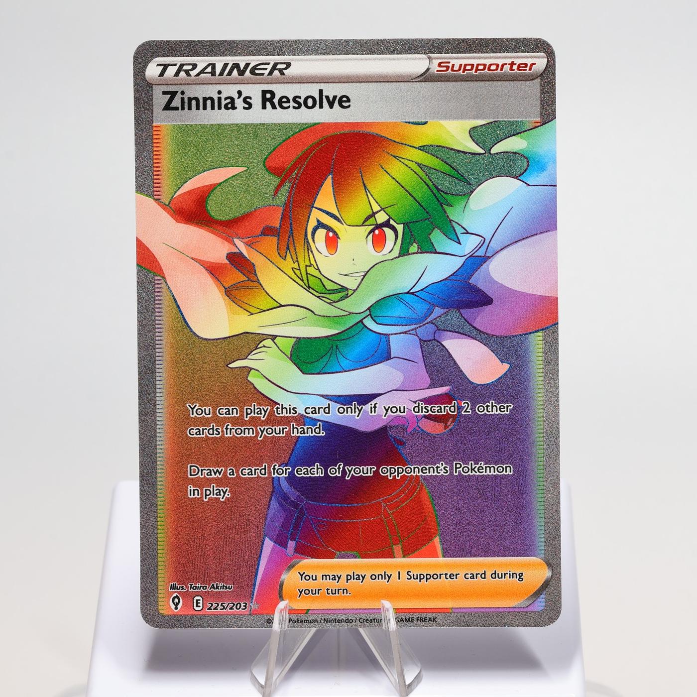 Pokemon TCG Zinnias Resolve 225203 Evolving Skies Secret Rare NM 168287250367 2