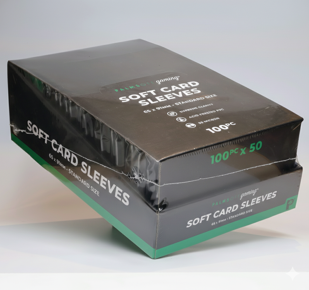 Palms Off Gaming Penny Sleeves X 50 100 Pack 5000 Sleeves Display Case 168162097648