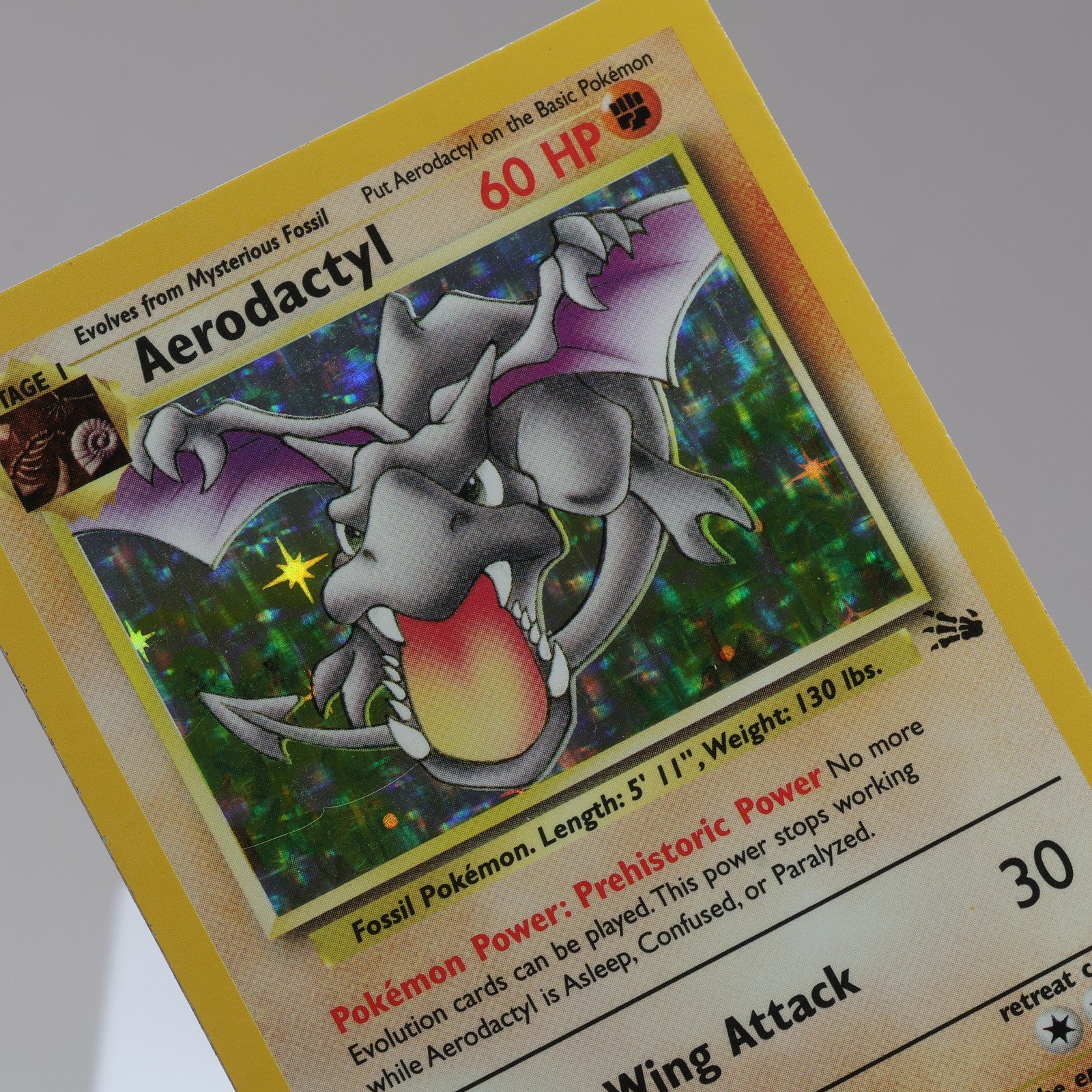 Pokemon TCG Aerodactyl 162 Fossil Holo Rare WOTC 1999 EXCNM 167950658958