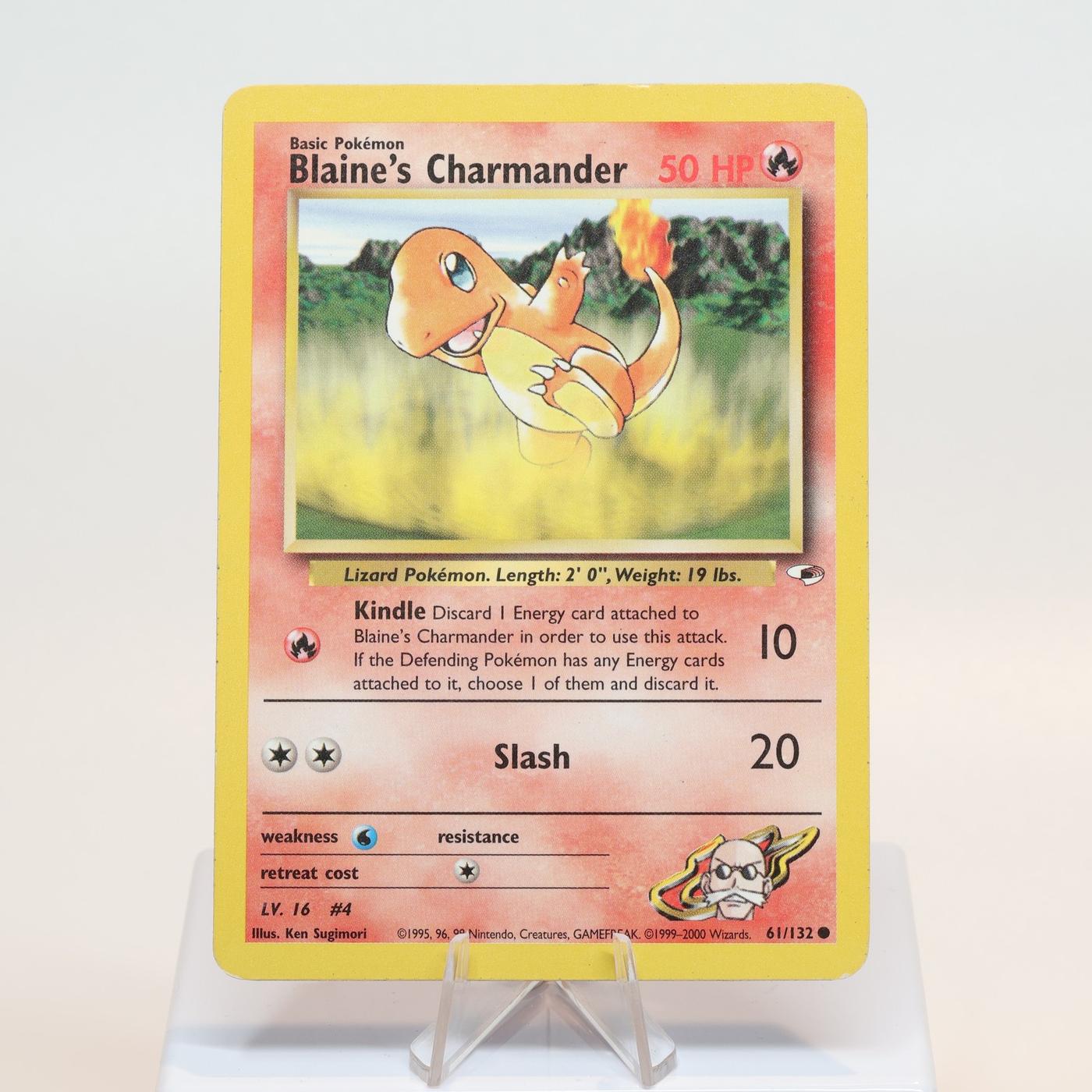 Pokemon TCG Blaines Charmander 61132 Gym Heroes Common WOTC EXC 168232466128 2