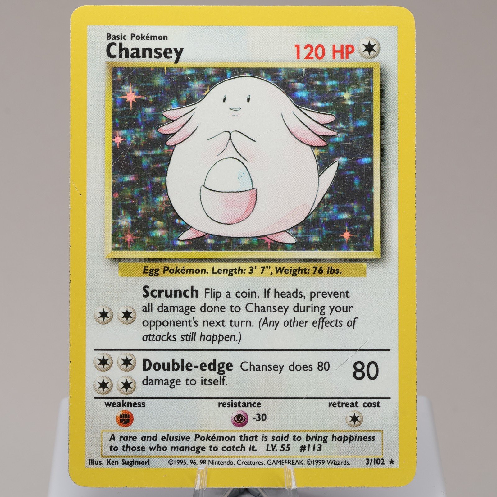 Pokemon TCG Chansey 3102 Base Set Holo Rare WOTC 1999 LP 167950658978 2