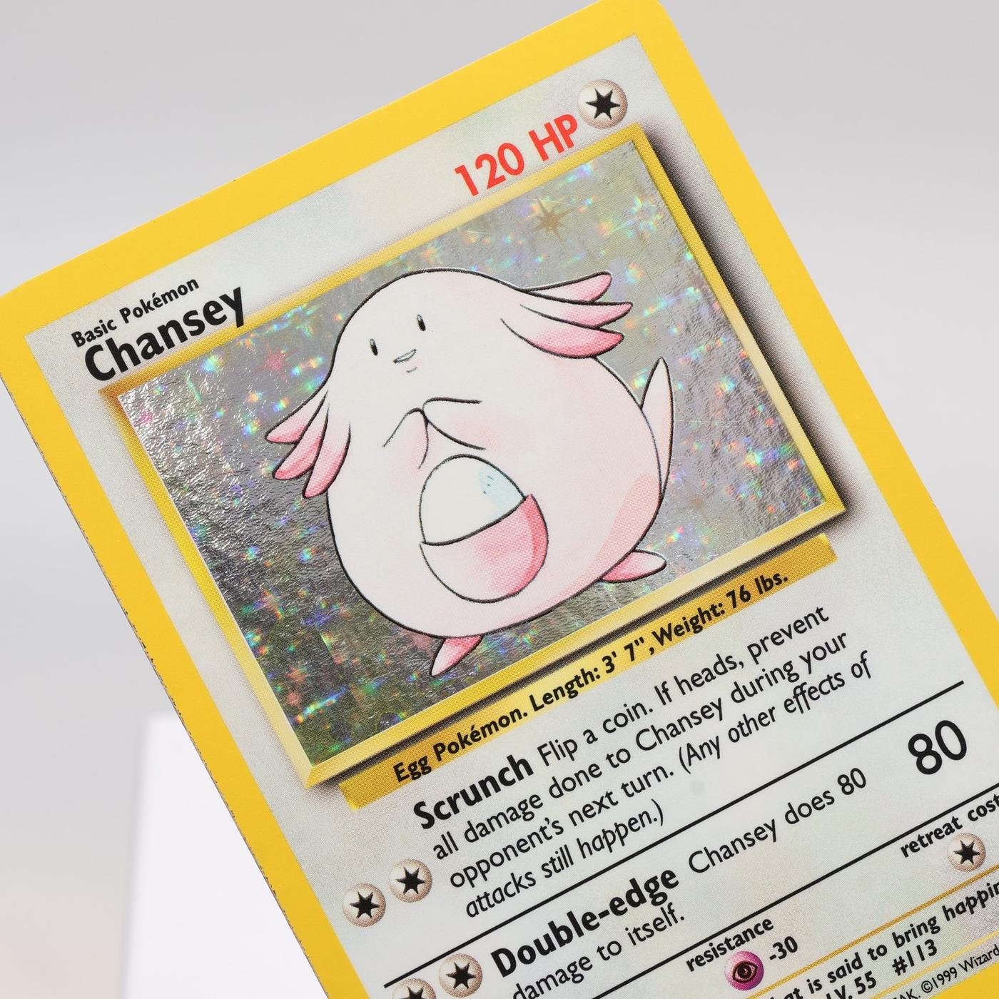 Pokemon TCG – Chansey 3/102 Base Set Holo Rare  WOTC – EXC