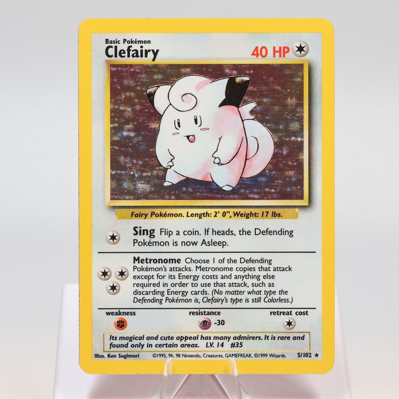 Pokemon TCG Clefairy 5102 Base Set Holo Rare WOTC EXCNM 168411843628 2
