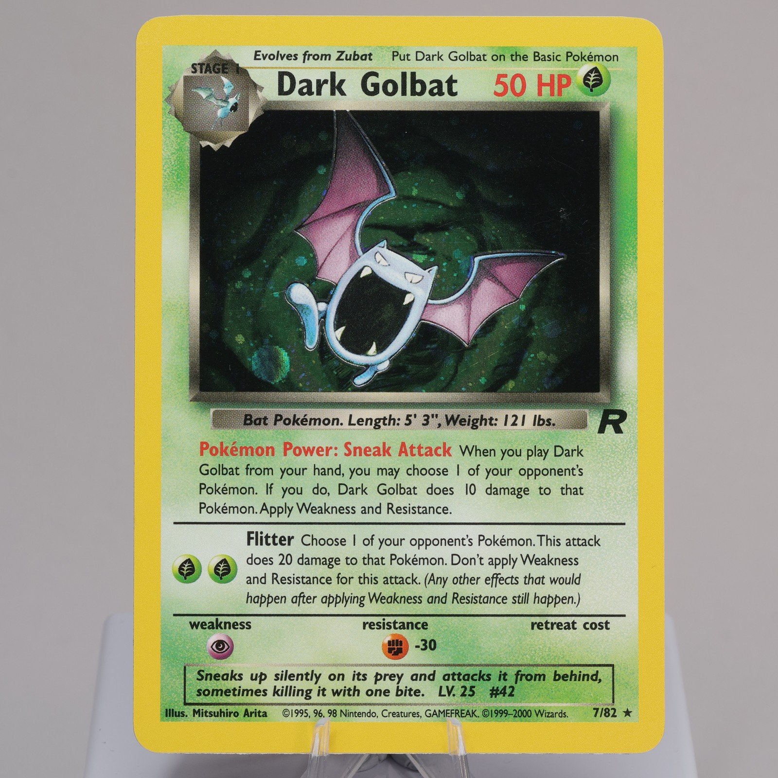 Pokemon TCG Dark Golbat 782 Team Rocket Holo Rare WOTC 1999 EXCNM Indent 167974214018 2