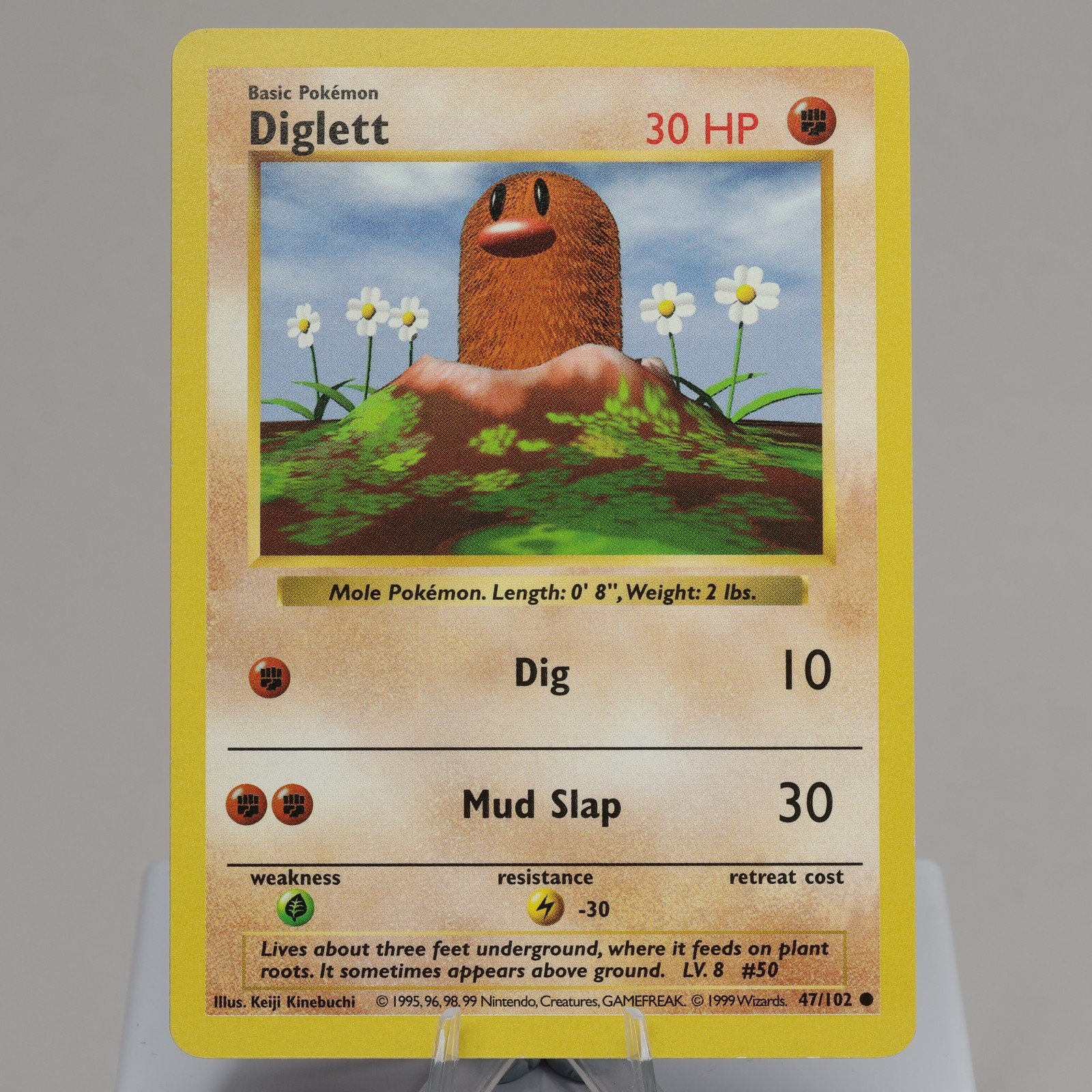 Pokemon TCG Diglett 47102 Base Set Shadowless MP Indent 167974214048 2