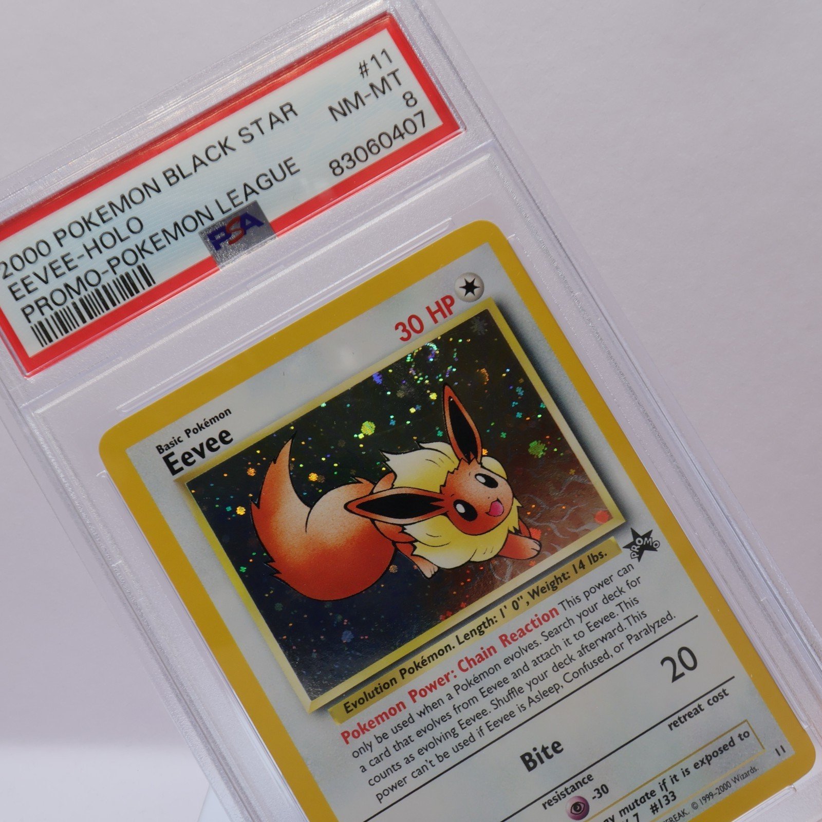 Pokemon TCG – Eevee 11 Wizards Black Star Promo – PSA 8 NM/MT