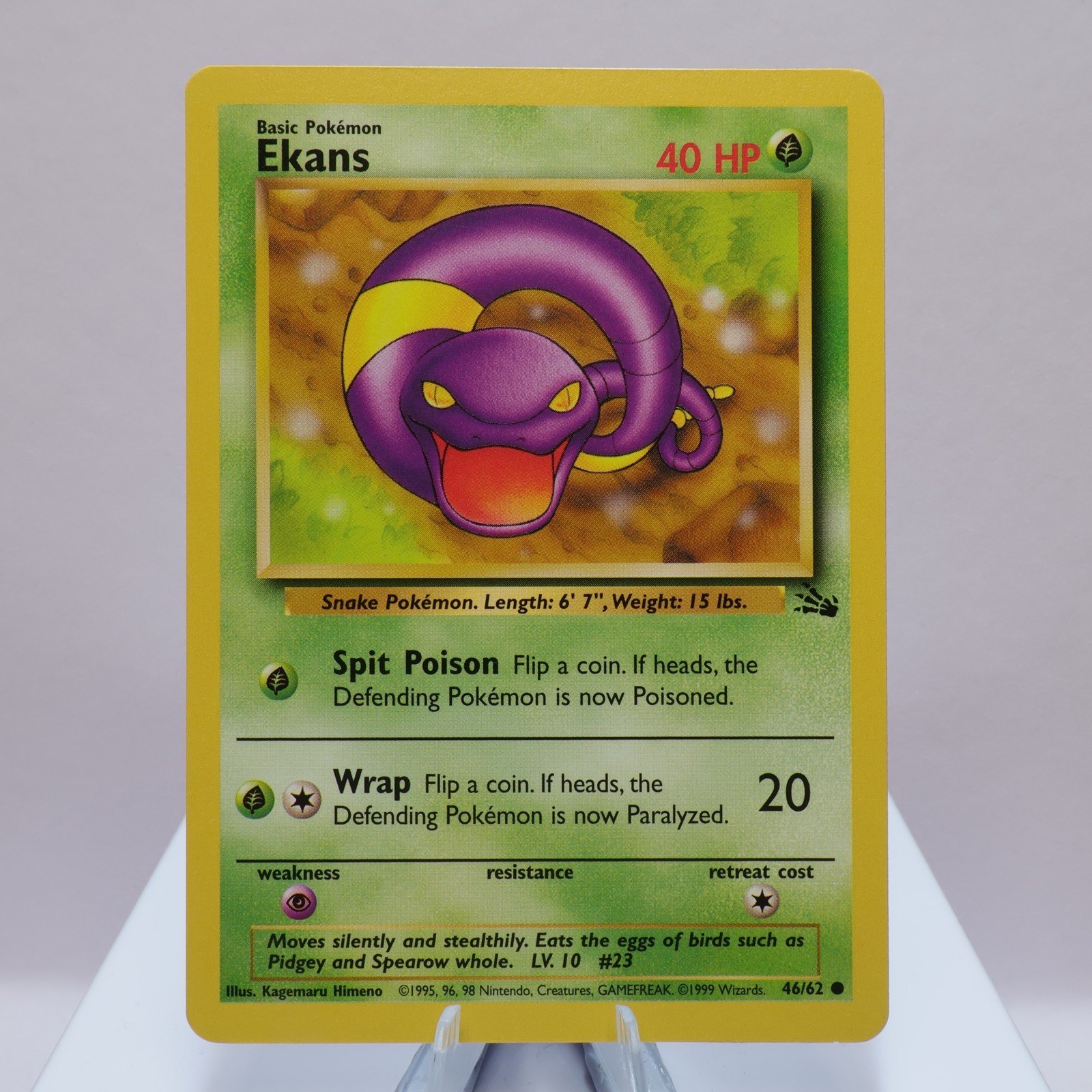 Pokemon TCG Ekans 4662 Fossil Common WOTC 1999 NM 167672728258 2