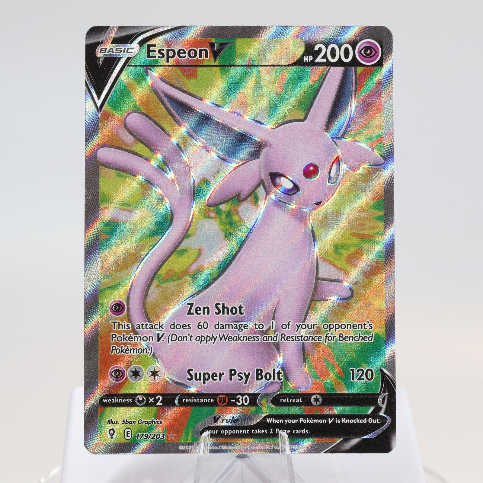 Pokemon TCG Espeon V 179203 Evolving Skies Full Art WOTC 1999 NM 168144948328 2
