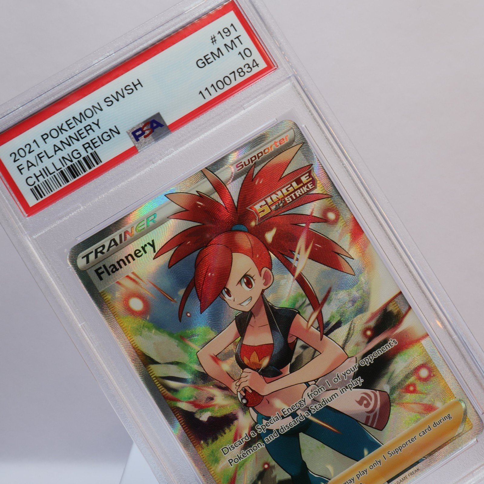 Pokemon TCG – Flannery 191/198 Chilling Reign Full Art  – PSA 10 GEM MT