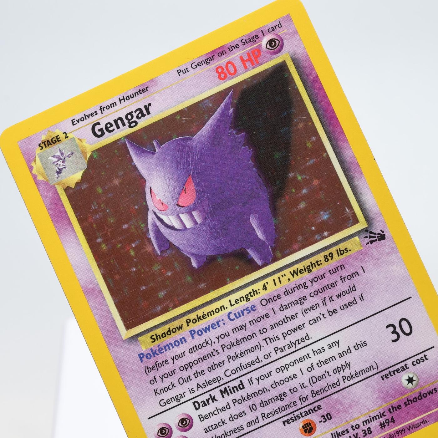 Pokemon TCG – Gengar 5/62 Fossil Holo Rare  WOTC – EXC/NM