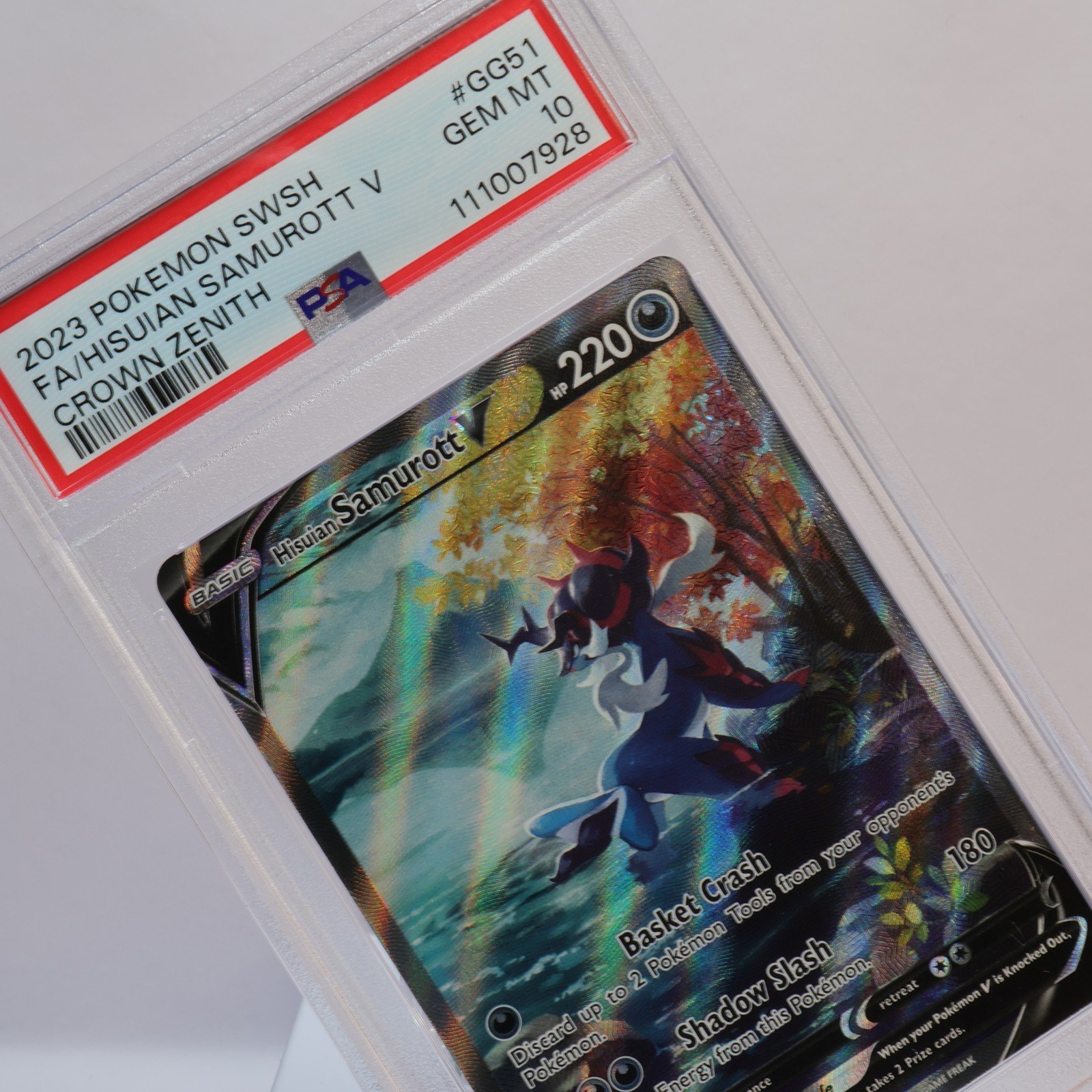 Pokemon TCG – Hisuian Samurott V GG51/GG70 Crown Zenith – PSA 10 GEM MT