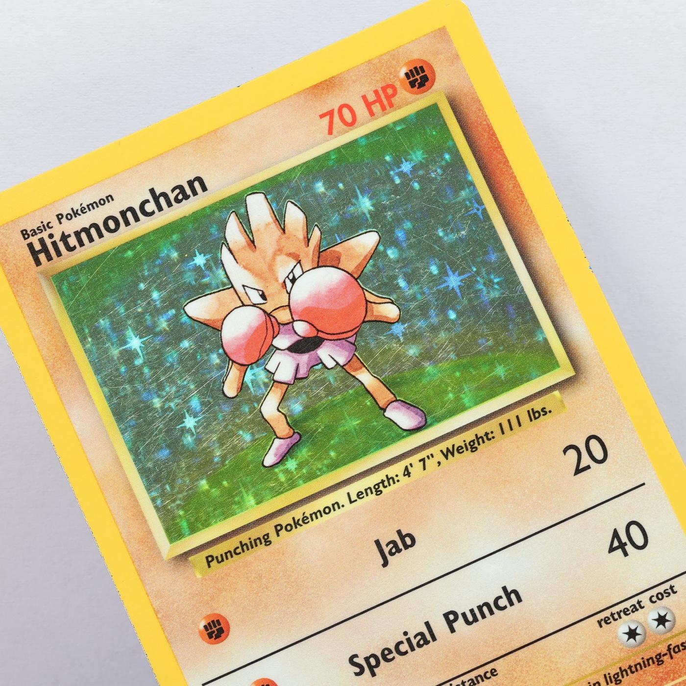 Pokemon TCG – Hitmonchan 7/102 Base Set Holo Rare  WOTC 1999 – MP