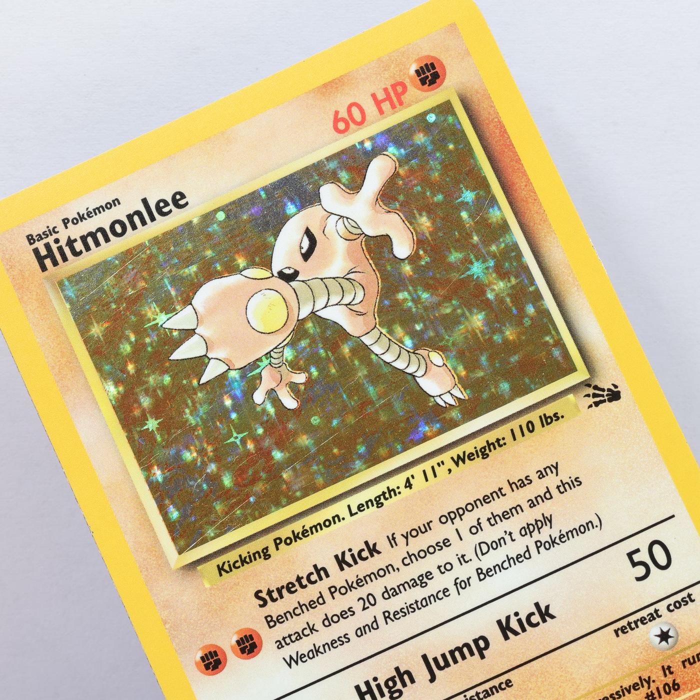 Pokemon TCG – Hitmonlee 7/62 Fossil Holo Rare WOTC 1999 – EXC