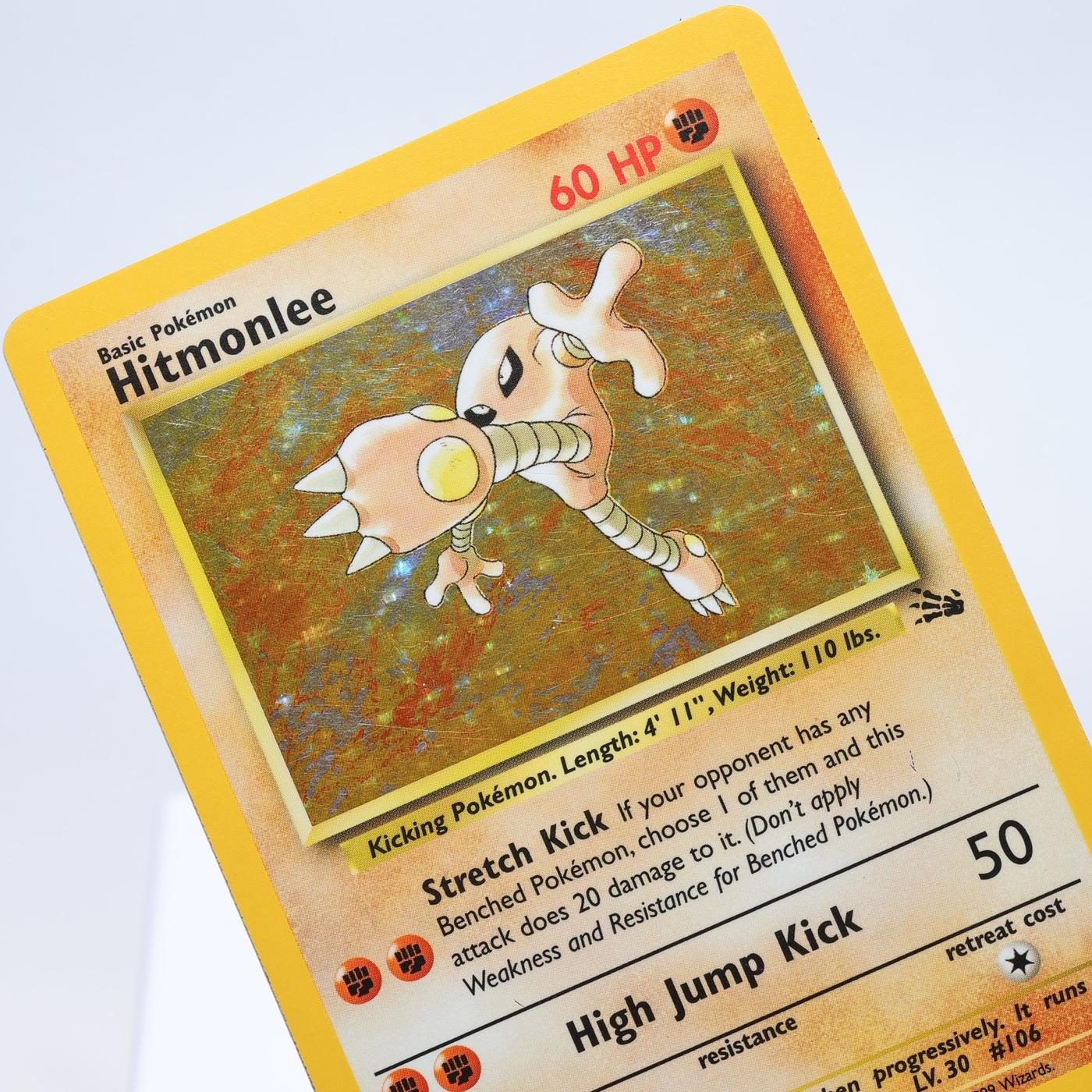 Pokemon TCG – Hitmonlee 7/62 Fossil Holo Rare  WOTC – EXC