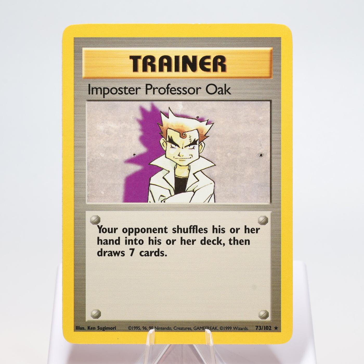 Pokemon TCG Imposter Professor Oak 73102 Base Set Rare WOTC EXCNM 168325203358 2