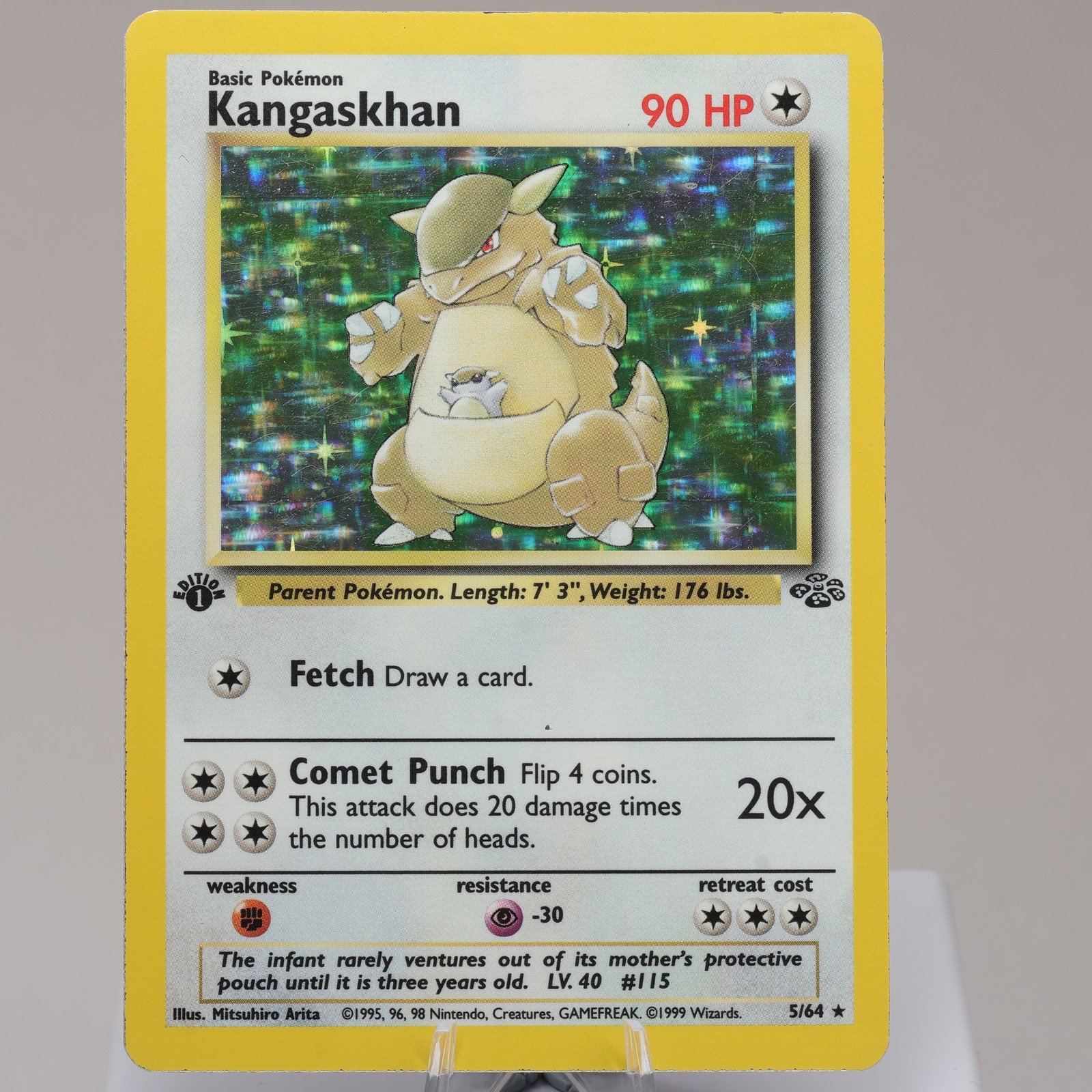 Pokemon TCG Kangaskhan 564 Jungle Holo Rare 1st Edition WOTC 1999 EXC 167950659028 2