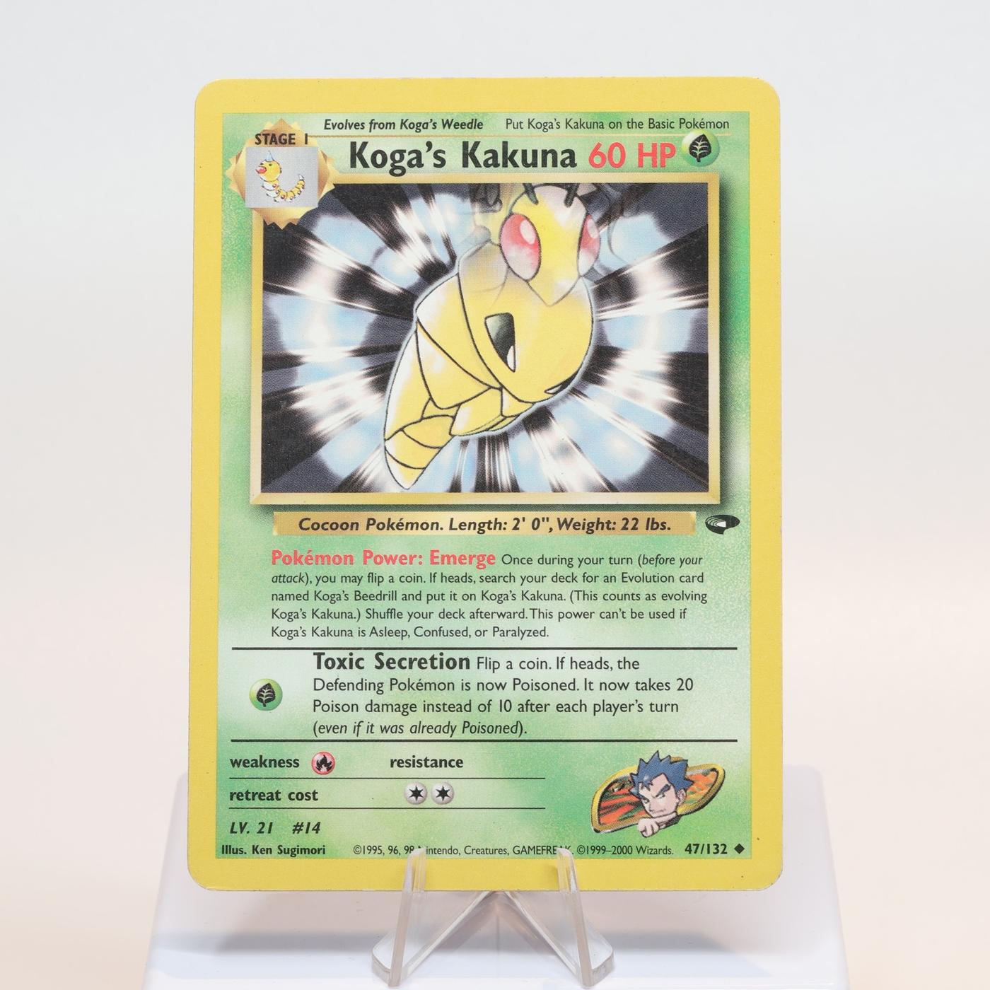 Pokemon TCG Kogas Kakuna 47132 Gym Challenge Uncommon WOTC EXC 168232466178 2