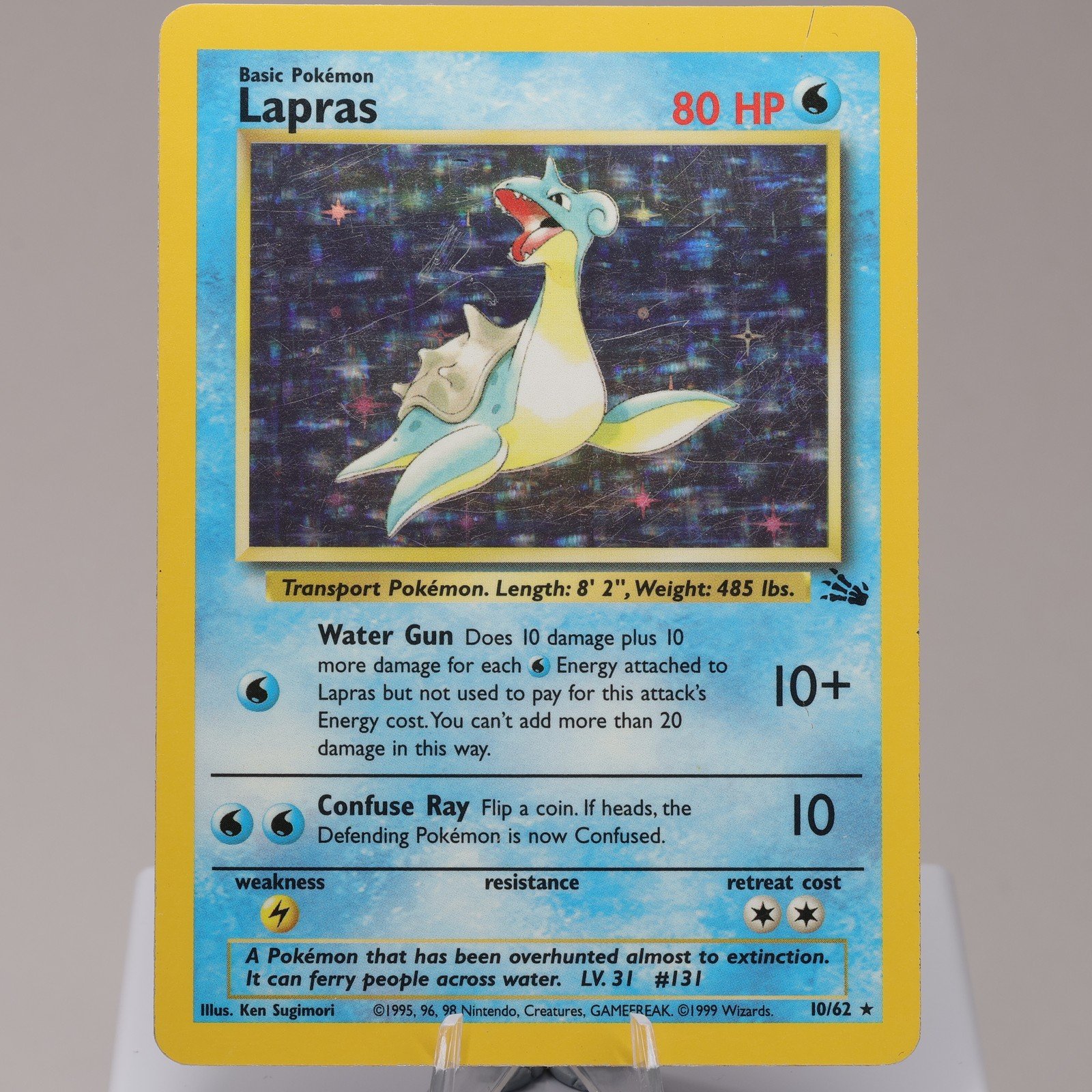 Pokemon TCG Lapras 1062 Fossil Holo Rare WOTC 1999 MP IND 167950659038 2
